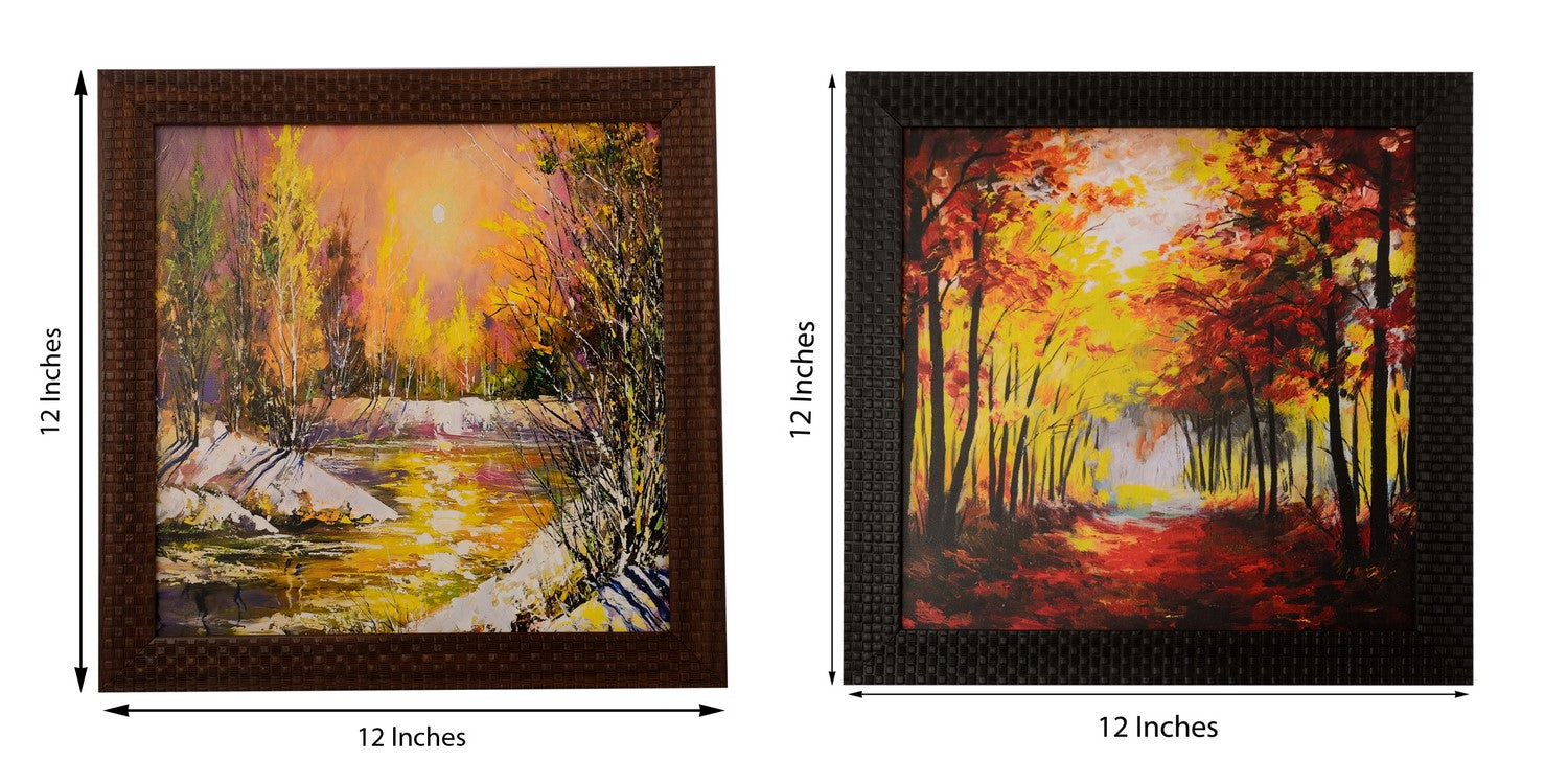 Set of 2 Natural Scenery Satin Matt Texture UV Art Painting 2