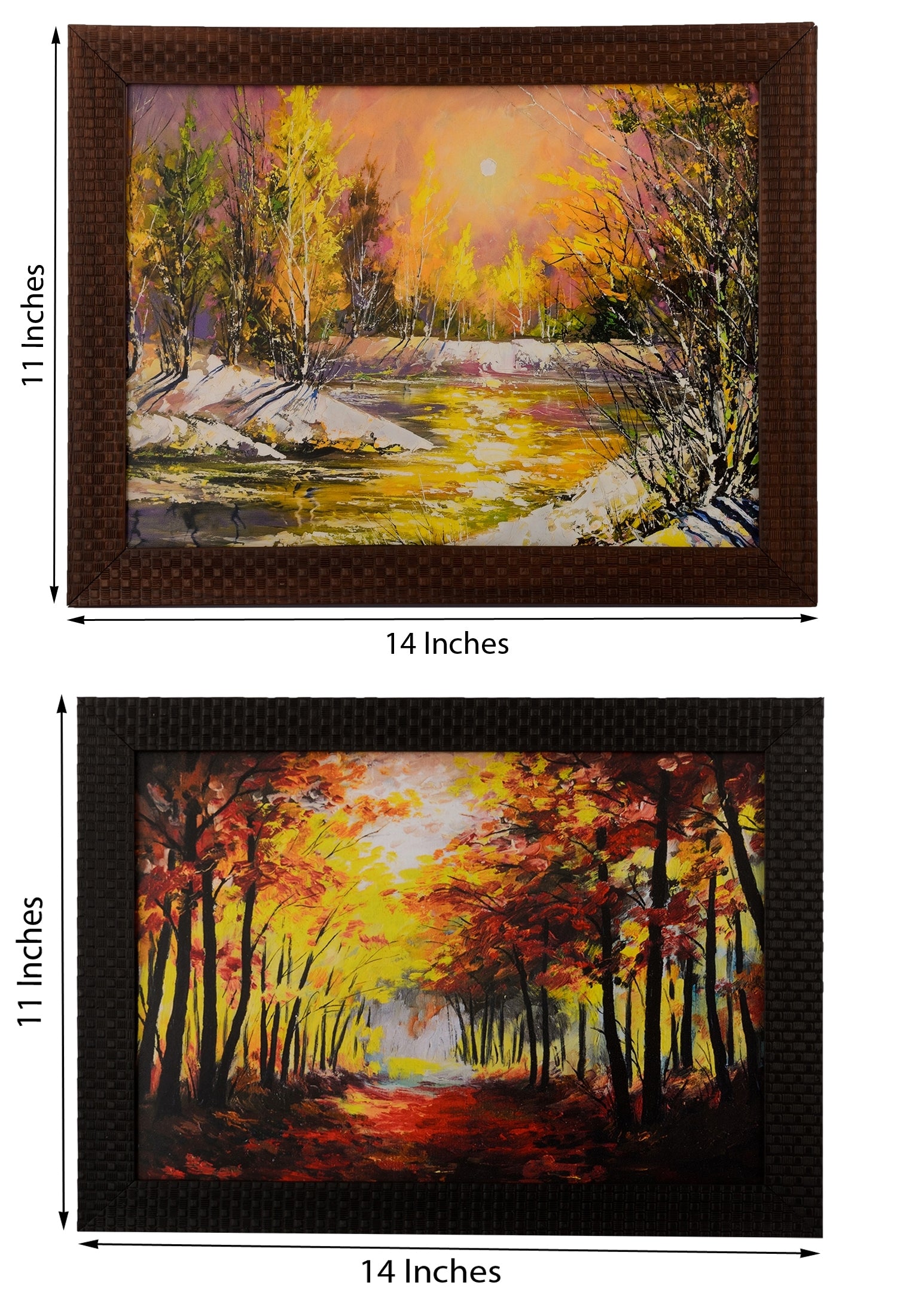 Set of 2 Nature's beauty under Sunlight Satin Matt Texture UV Art Painting 2