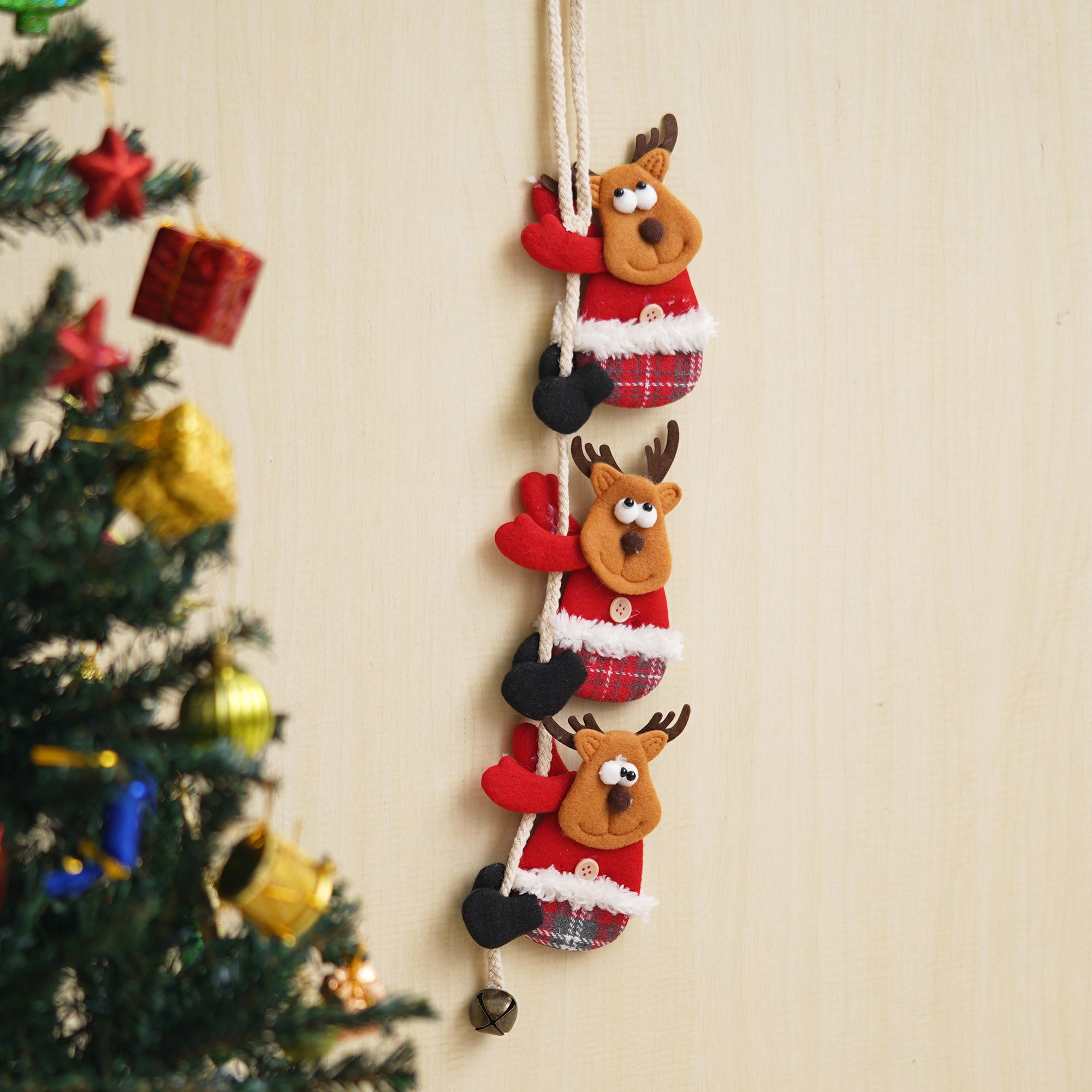 eCraftIndia Merry Christmas Ornaments Santa Claus Snowman Hanging Decoration 4