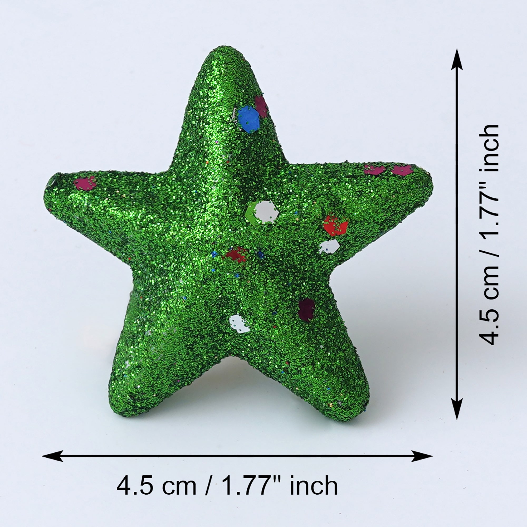 eCraftIndia Multicolor Glittering Xmas Stars for Decorating Christmas Tree and Hanging on Walls, Doors Set of 5 Pieces 3