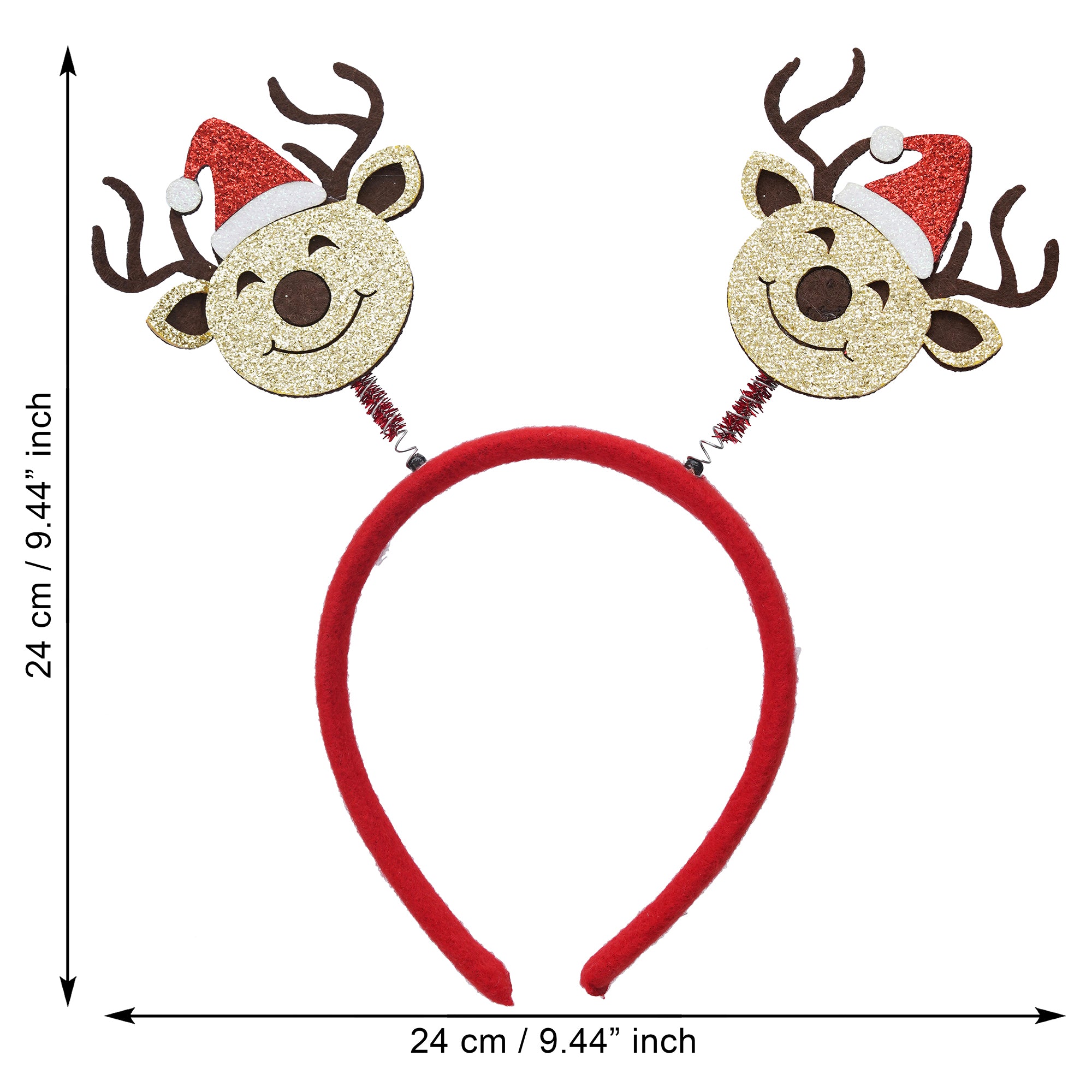 eCraftIndia Christmas Reindeer Design Headband for Christmas and Birthday Parties  Best Gift for Women, Girls, and Kids 3