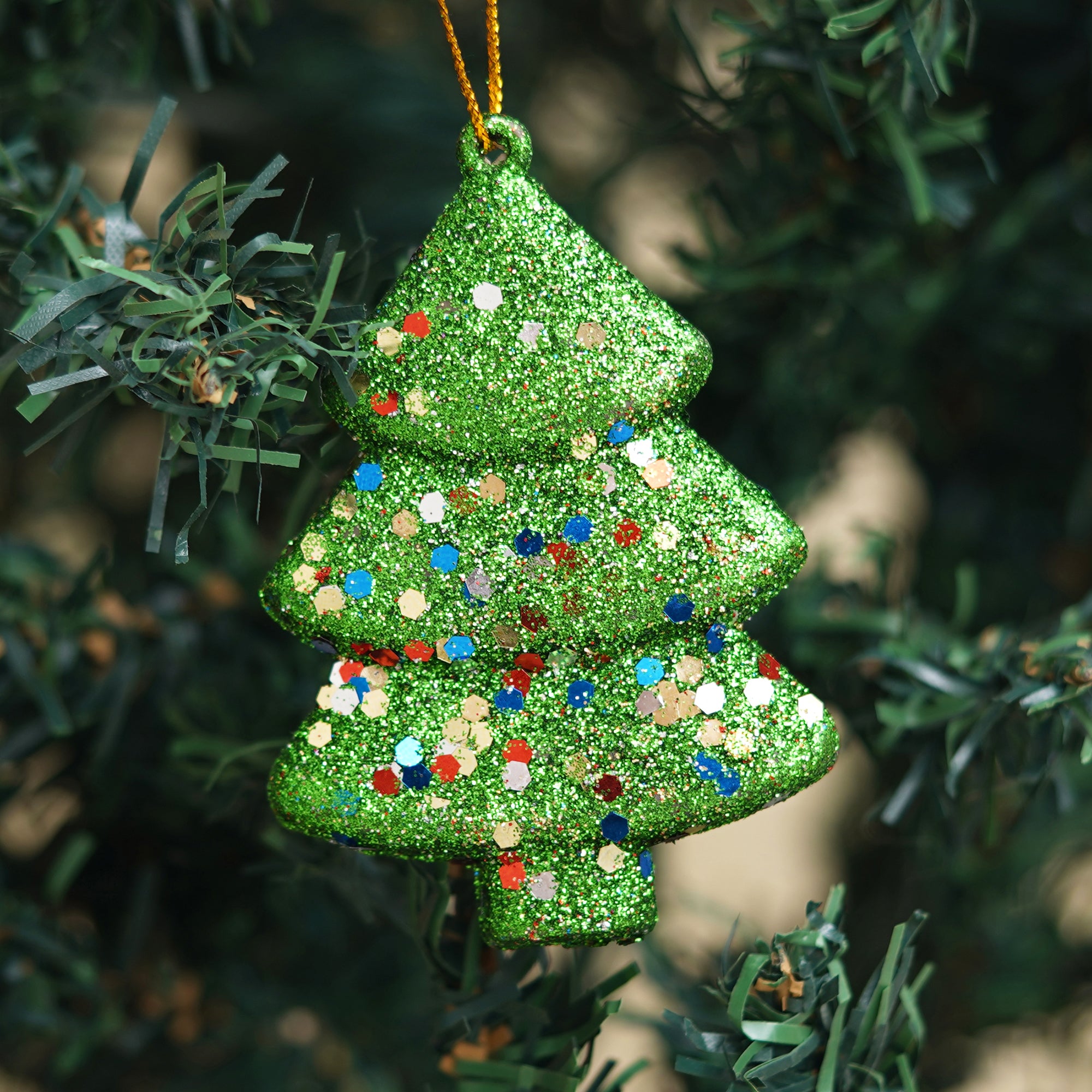 eCraftIndia Set of 4 Sparkly Christmas Trees for Decor 1