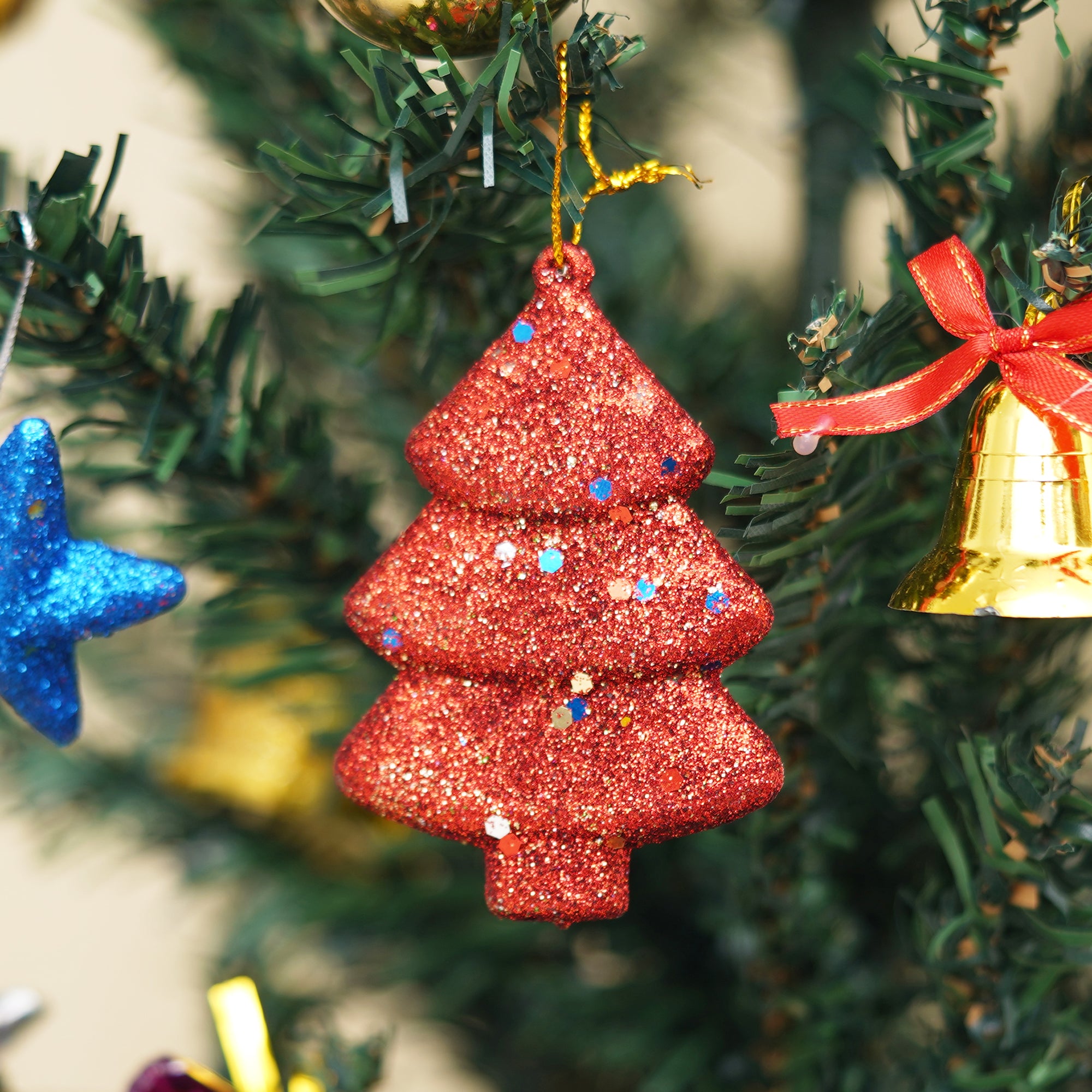 eCraftIndia Set of 4 Sparkly Christmas Trees for Decor 7