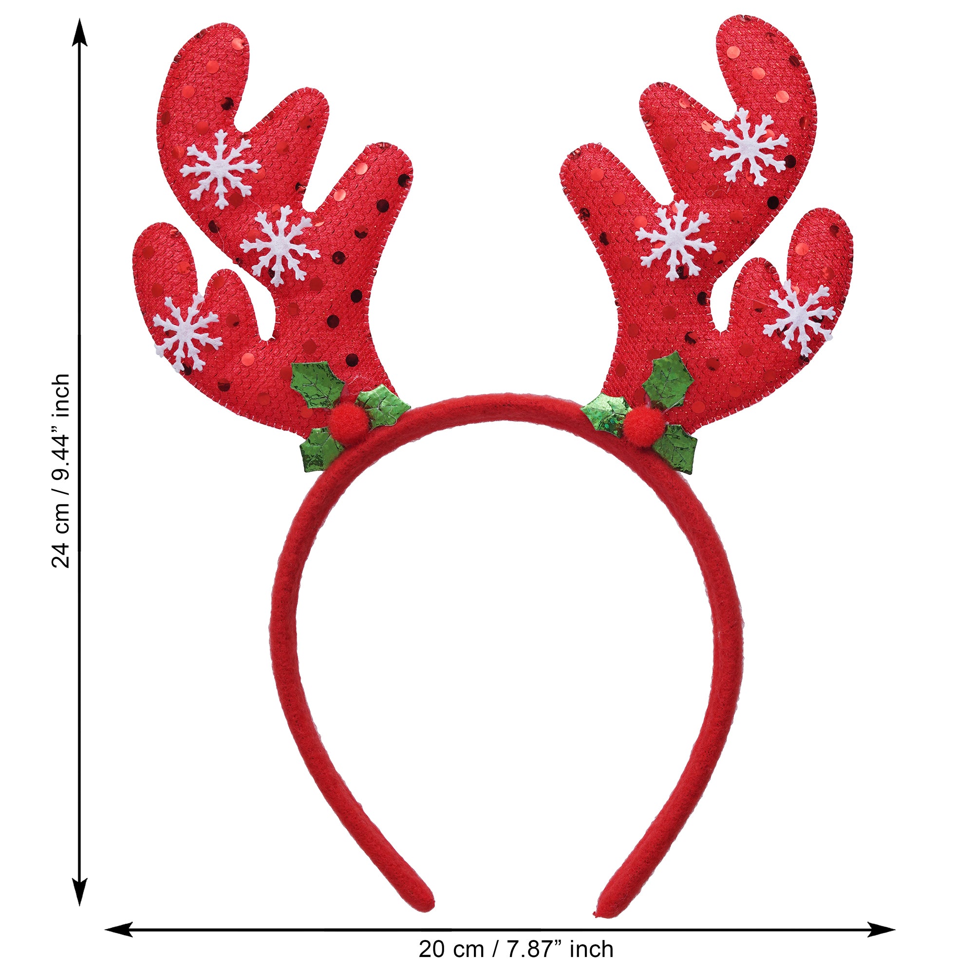 eCraftIndia Christmas Glitter Reindeer Antlers Headband  Deer Horn Hairband for Birthday, Christmas Party  Gift for Children, Girls 3