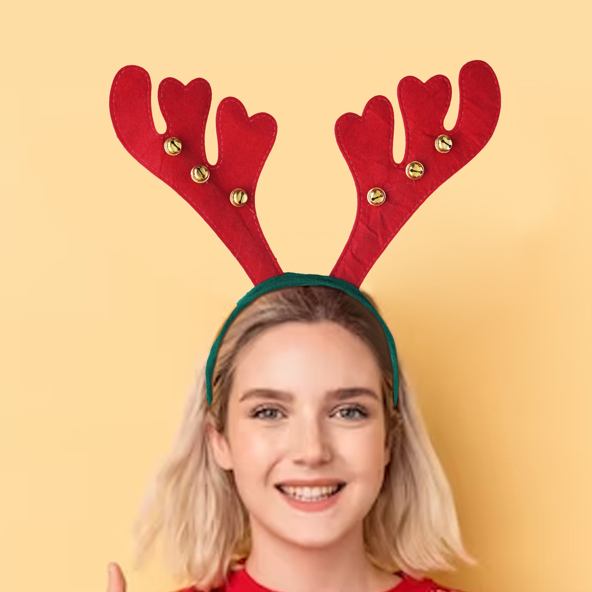 eCraftIndia Christmas Reindeer Antlers Headband  Deer Horn Hairband for Birthday, Christmas Party  Gift for kids, Girls 1
