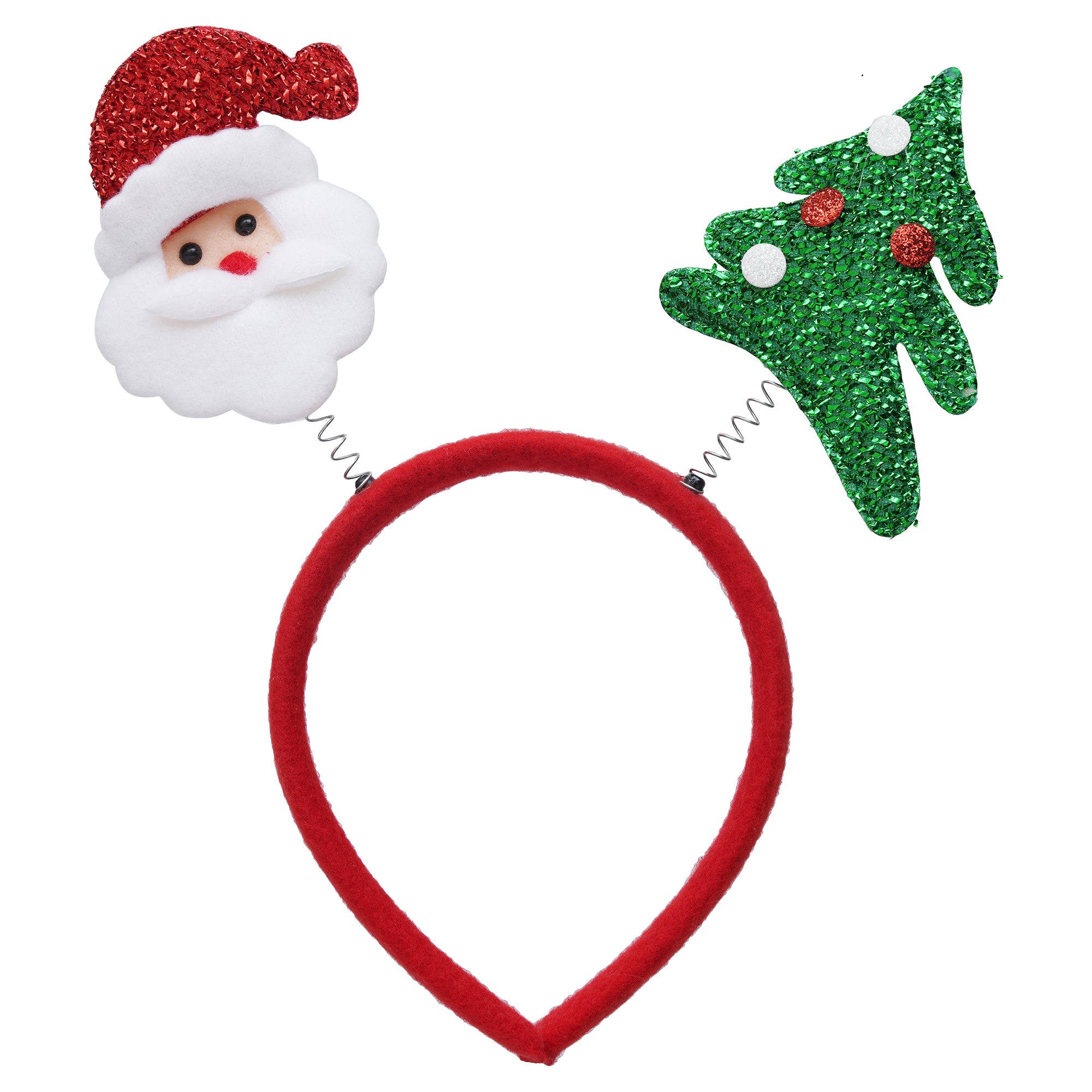 eCraftIndia Christmas Glitter Santa Claus, Christmas Tree Headband  Hairband for Birthday, Christmas Party  Gift for kids, Girls 2