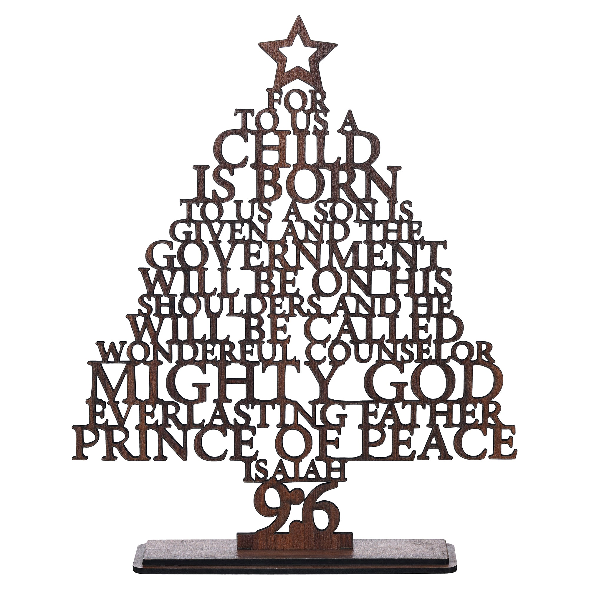 eCraftIndia Brown Wooden Tree for Christmas Decoration  Isaiah Mini Christmas Tree Ornaments 2