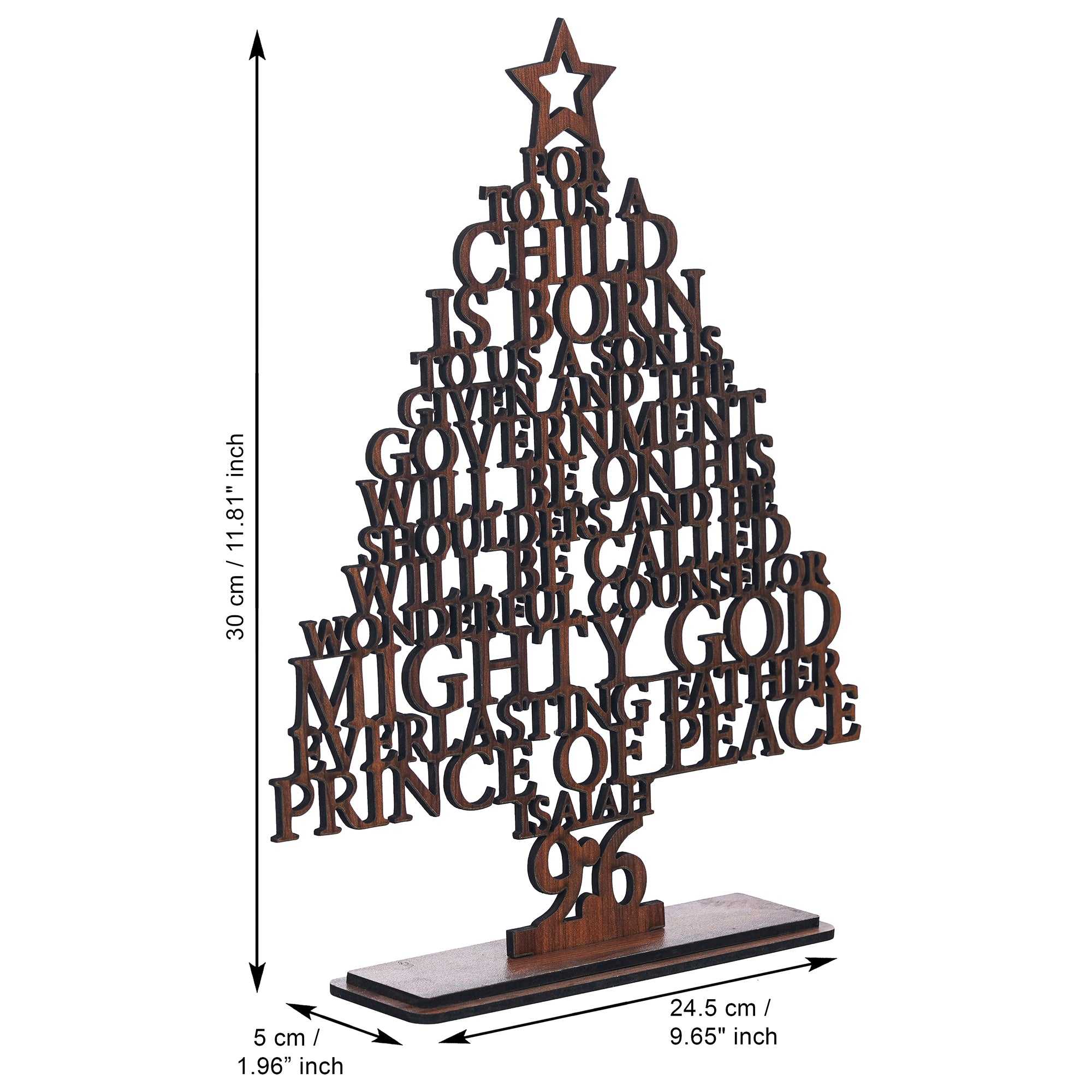 eCraftIndia Brown Wooden Tree for Christmas Decoration  Isaiah Mini Christmas Tree Ornaments 3