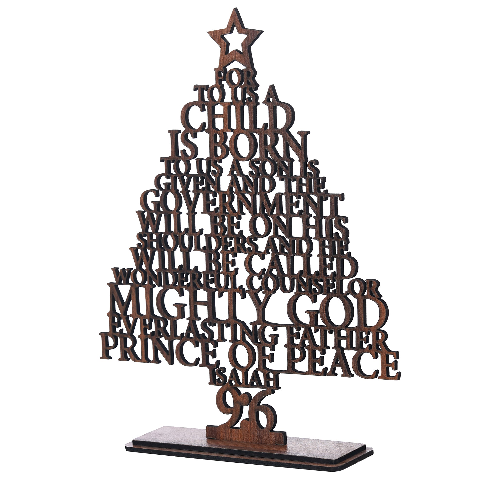 eCraftIndia Brown Wooden Tree for Christmas Decoration  Isaiah Mini Christmas Tree Ornaments 7
