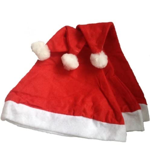 eCraftIndia Red and White Merry Christmas Hats, Santa Claus Caps for kids and Adults - Free Size XMAS Caps, Santa Claus Hats for Christmas, New Year, Festive Holiday Party (Set of 12) 3