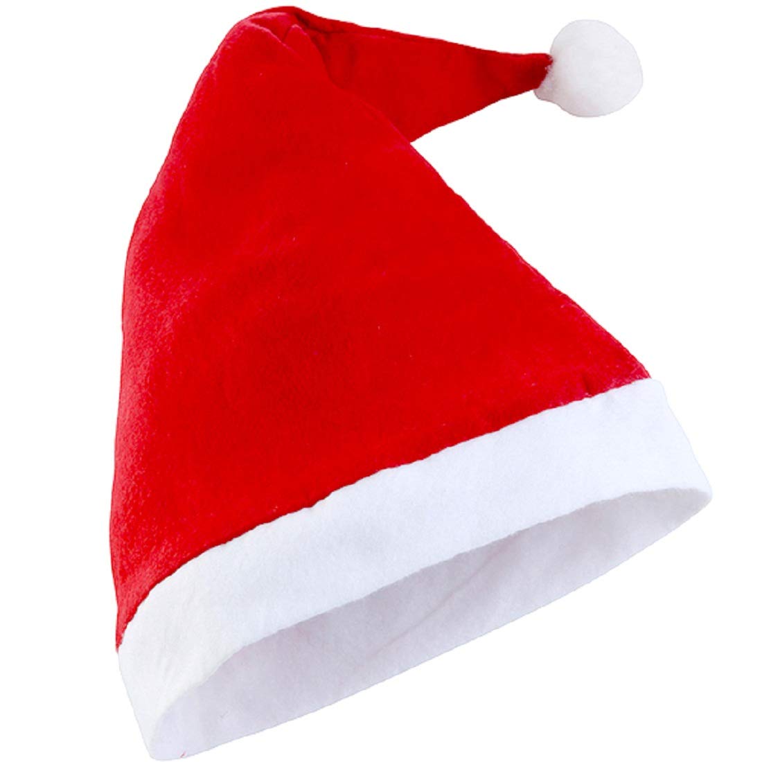 eCraftIndia Red and White Merry Christmas Hats, Santa Claus Caps for kids and Adults - Free Size XMAS Caps, Santa Claus Hats for Christmas, New Year, Festive Holiday Party (Set of 30) 2
