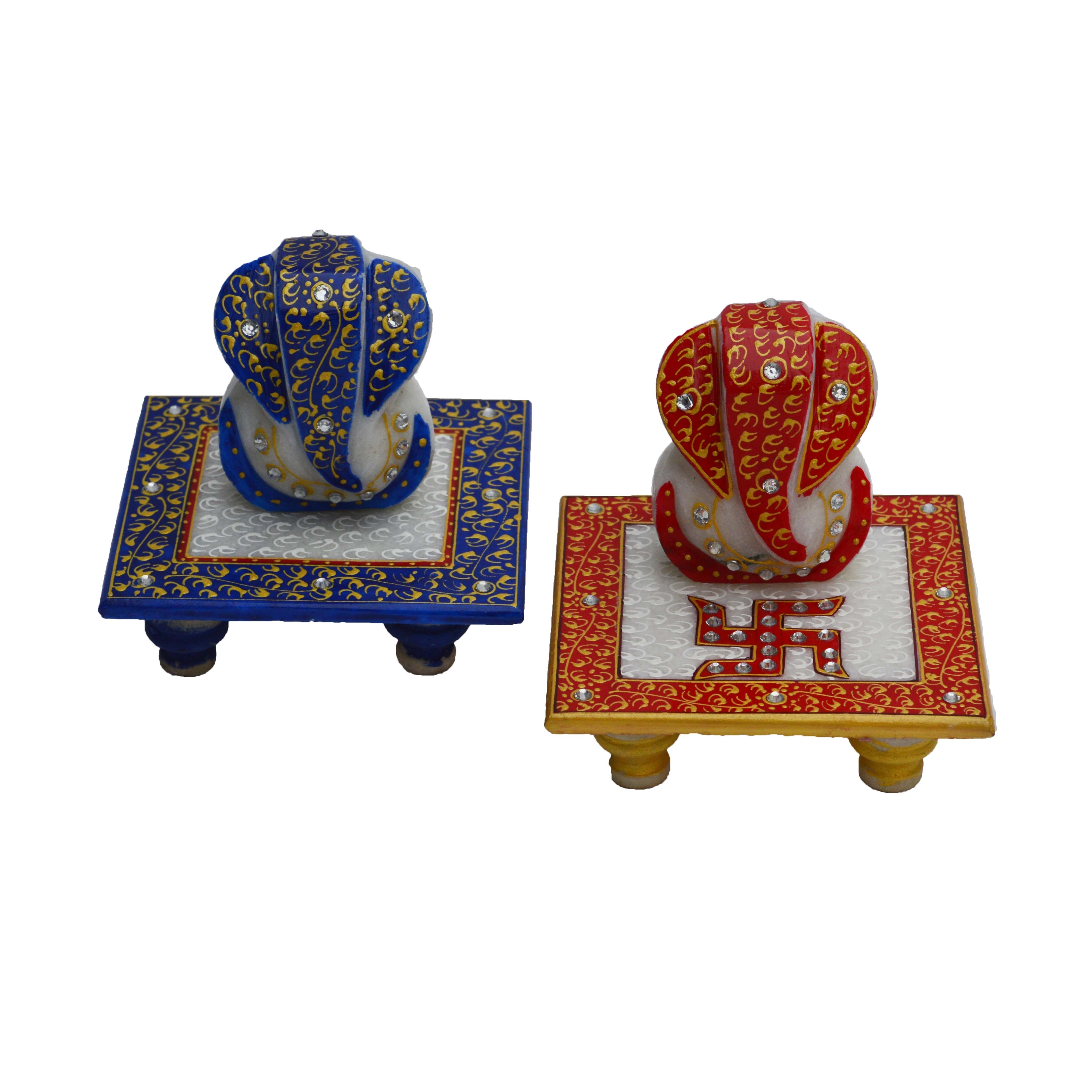 Set of Ridhi Sidhi Marble Chowkis