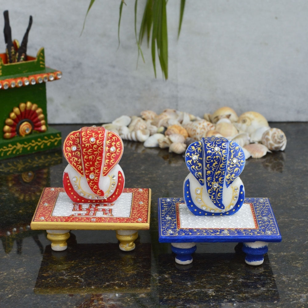 Set of Ridhi Sidhi Marble Chowkis 1