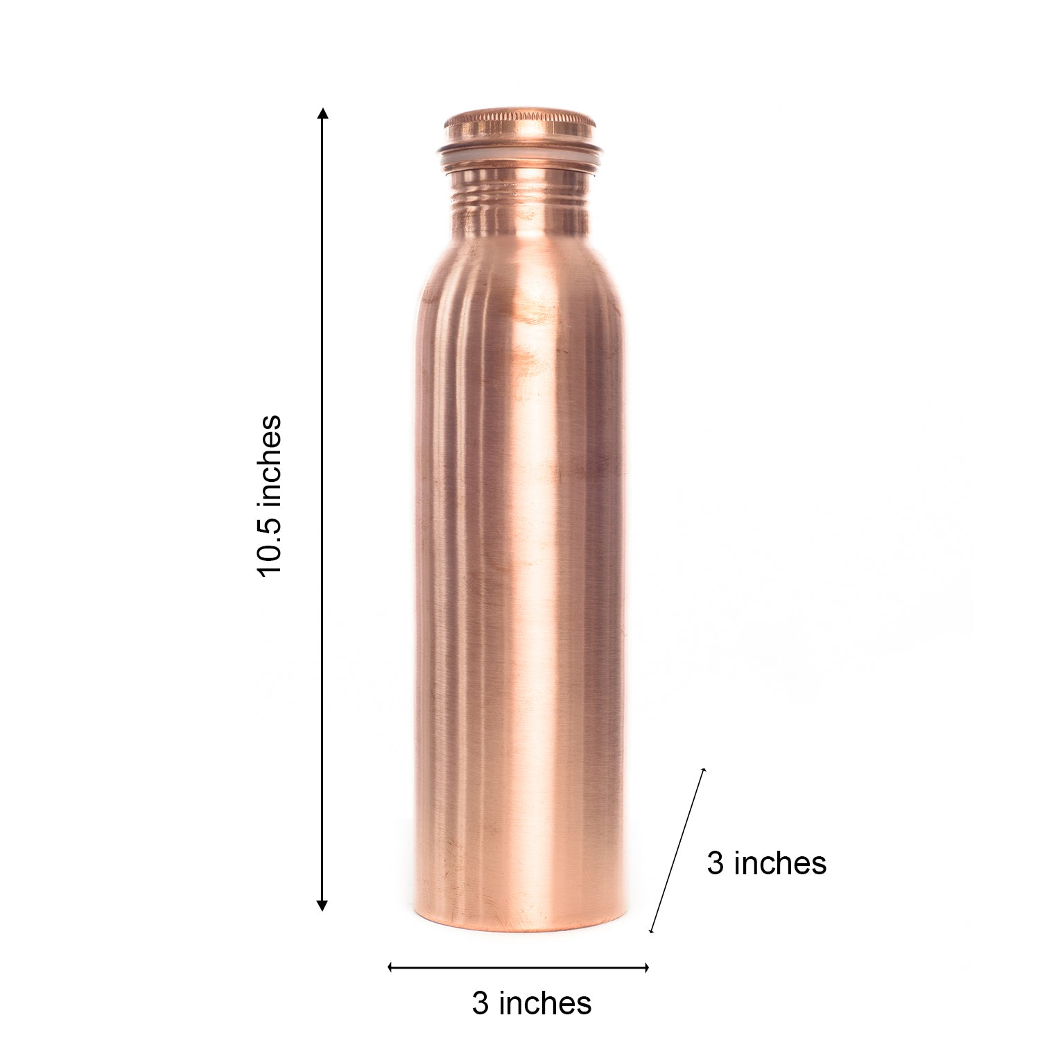 Designer Pearl Rakhi with  Thermos Design Copper Bottle for Healing & Travelling Purpose, 1000 ML  and Roli Chawal Pack, Best Wishes Greeting Card 2