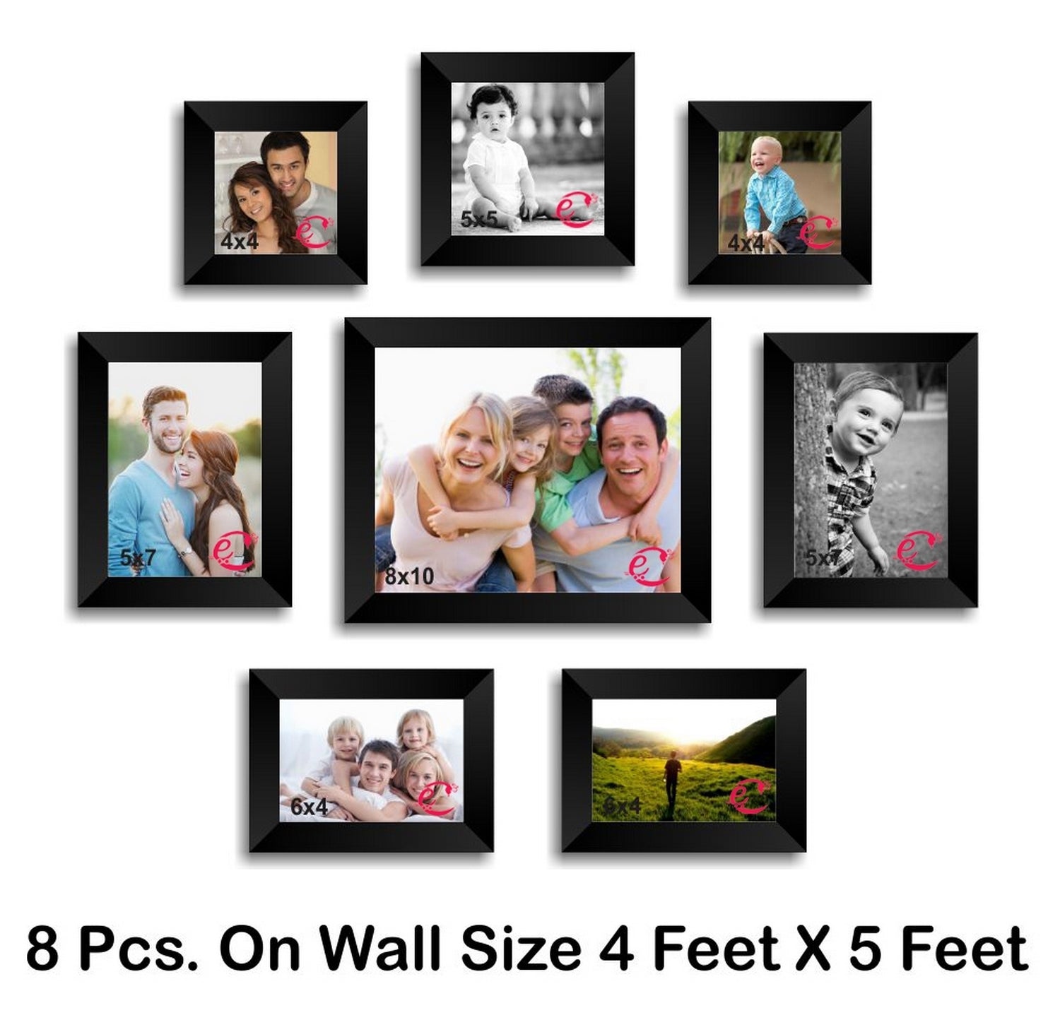 Memory Wall Collage Photo Frame Set of 8 individual photo frames 3