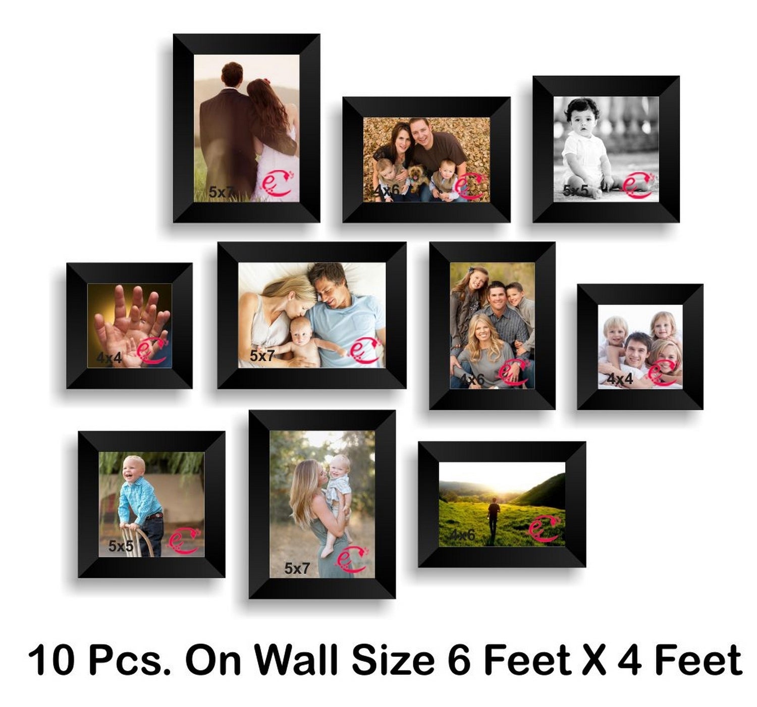 Memory Wall Collage Photo Frame Set of 10 individual photo frames 3