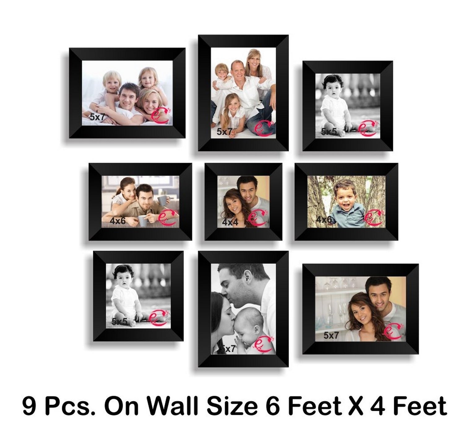 Memory Wall Collage Photo Frame Set of 9 individual photo frames 3