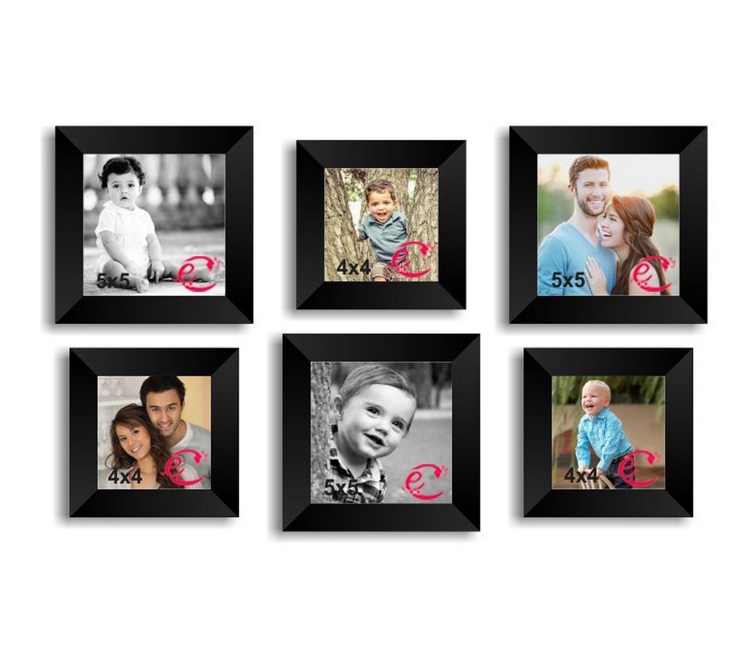 Memory Wall Collage Photo Frame Set of 6 individual photo frames