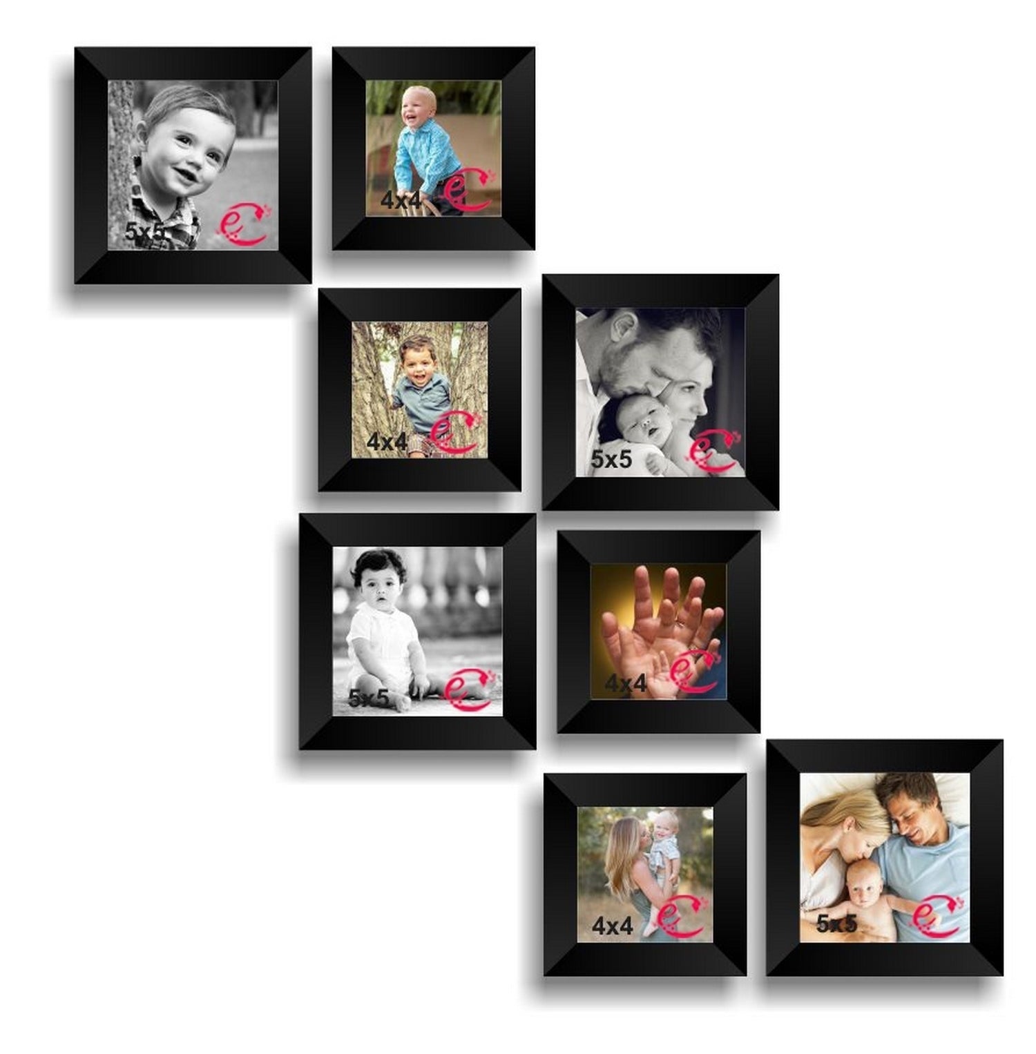 Memory Wall Collage Photo Frame Set of 8 individual photo frames