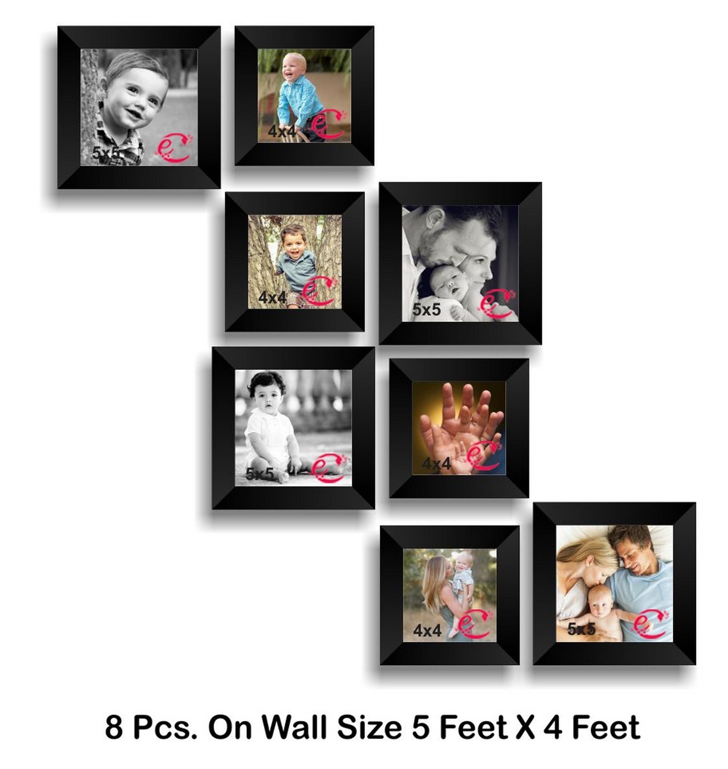 Memory Wall Collage Photo Frame Set of 8 individual photo frames 3