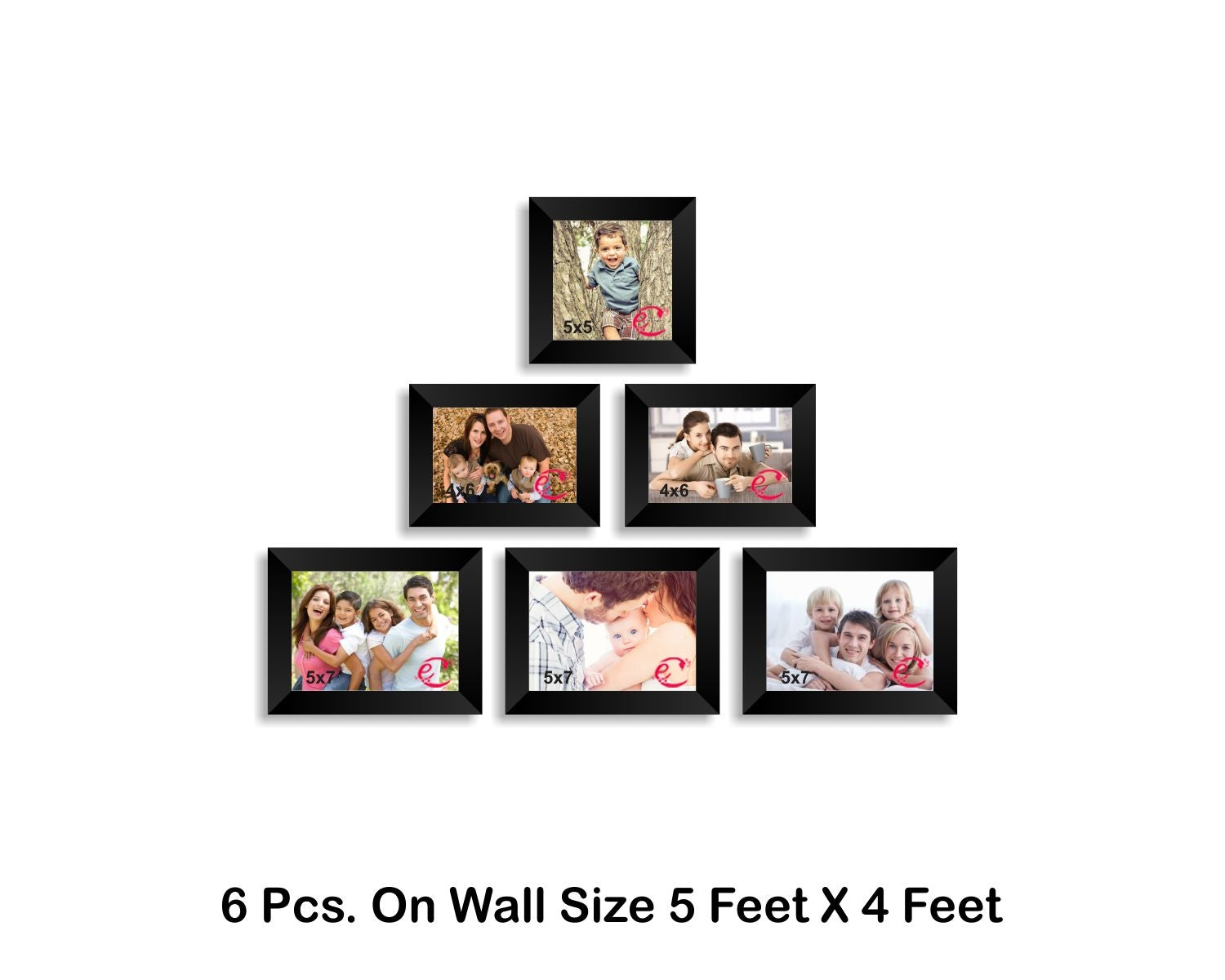Memory Wall Collage Photo Frame Set of 6 individual photo frames 3