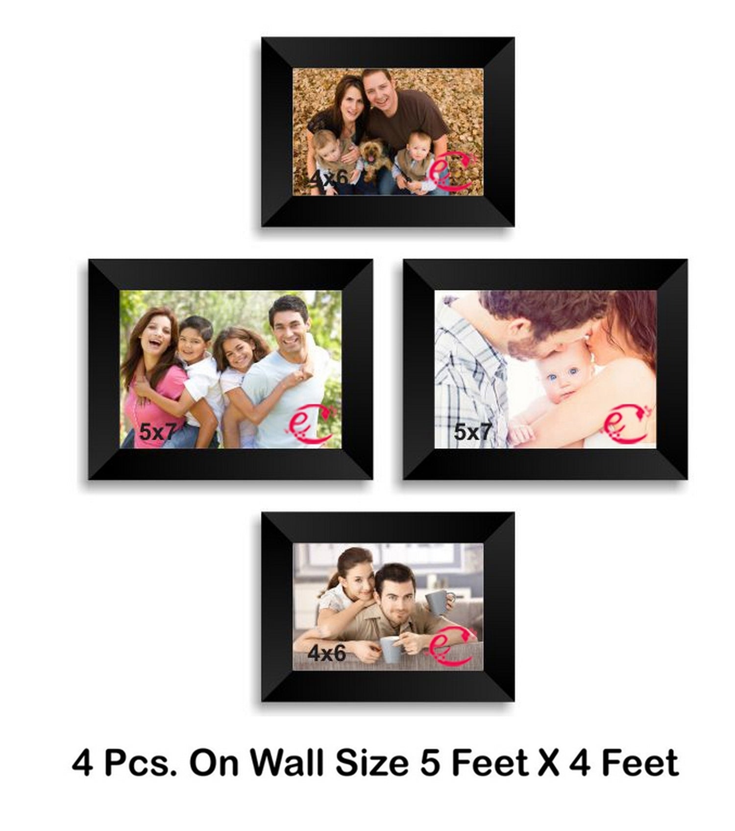 Memory Wall Collage Photo Frame Set of 4 individual photo frames 3