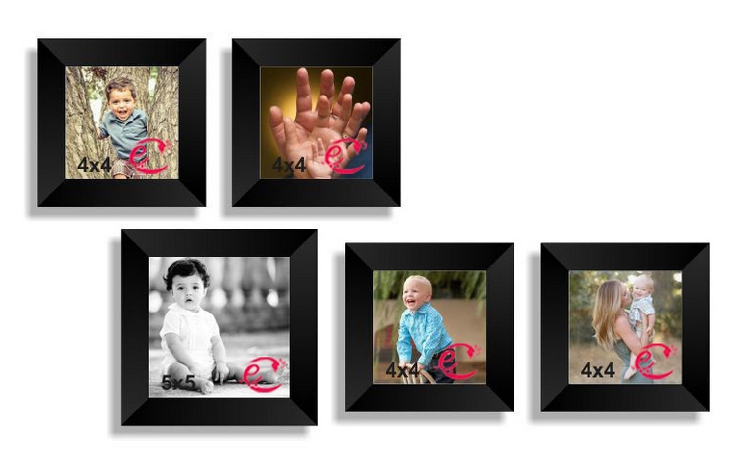 Memory Wall Collage Photo Frame Set of 5 individual photo frames