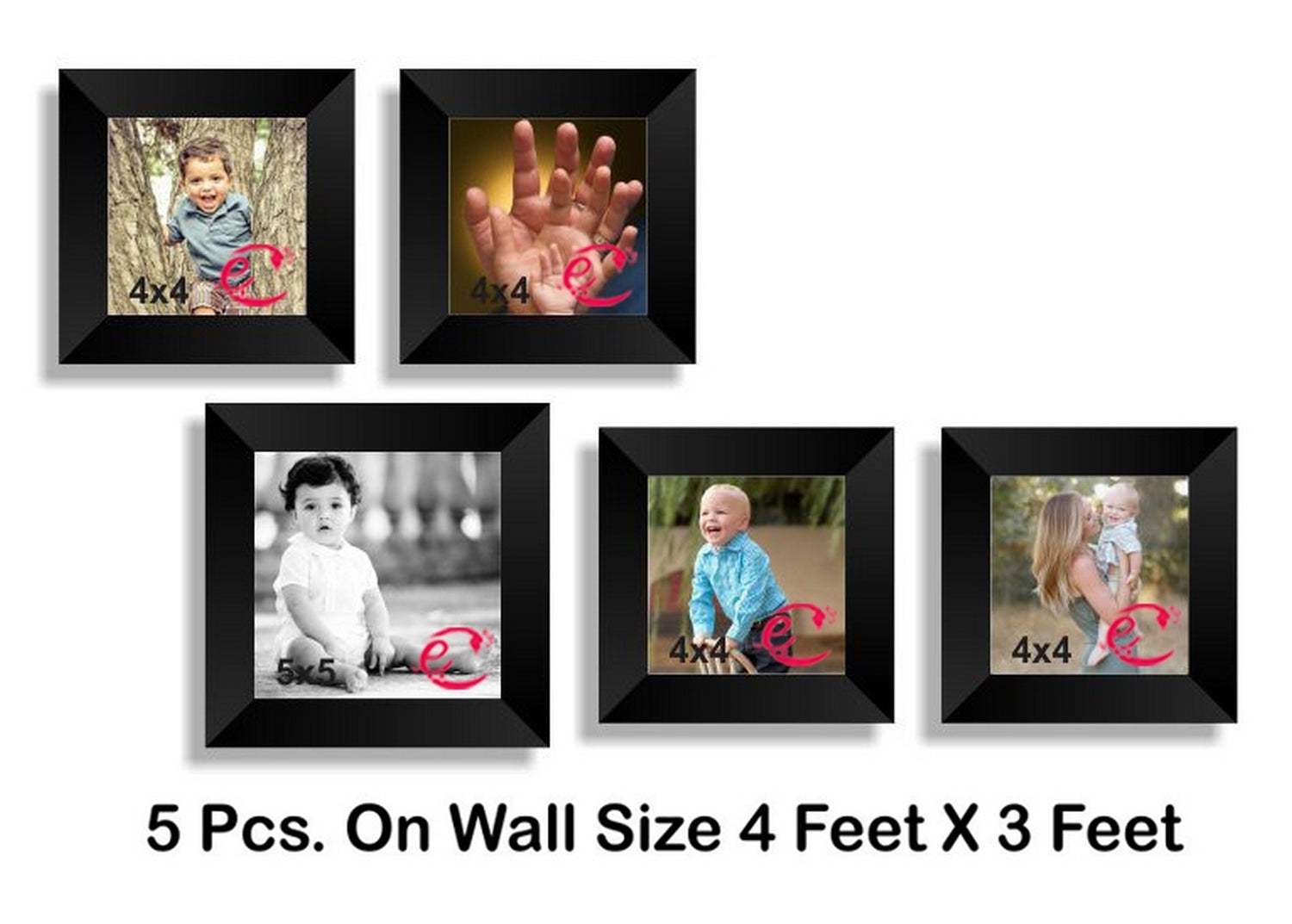 Memory Wall Collage Photo Frame Set of 5 individual photo frames 3