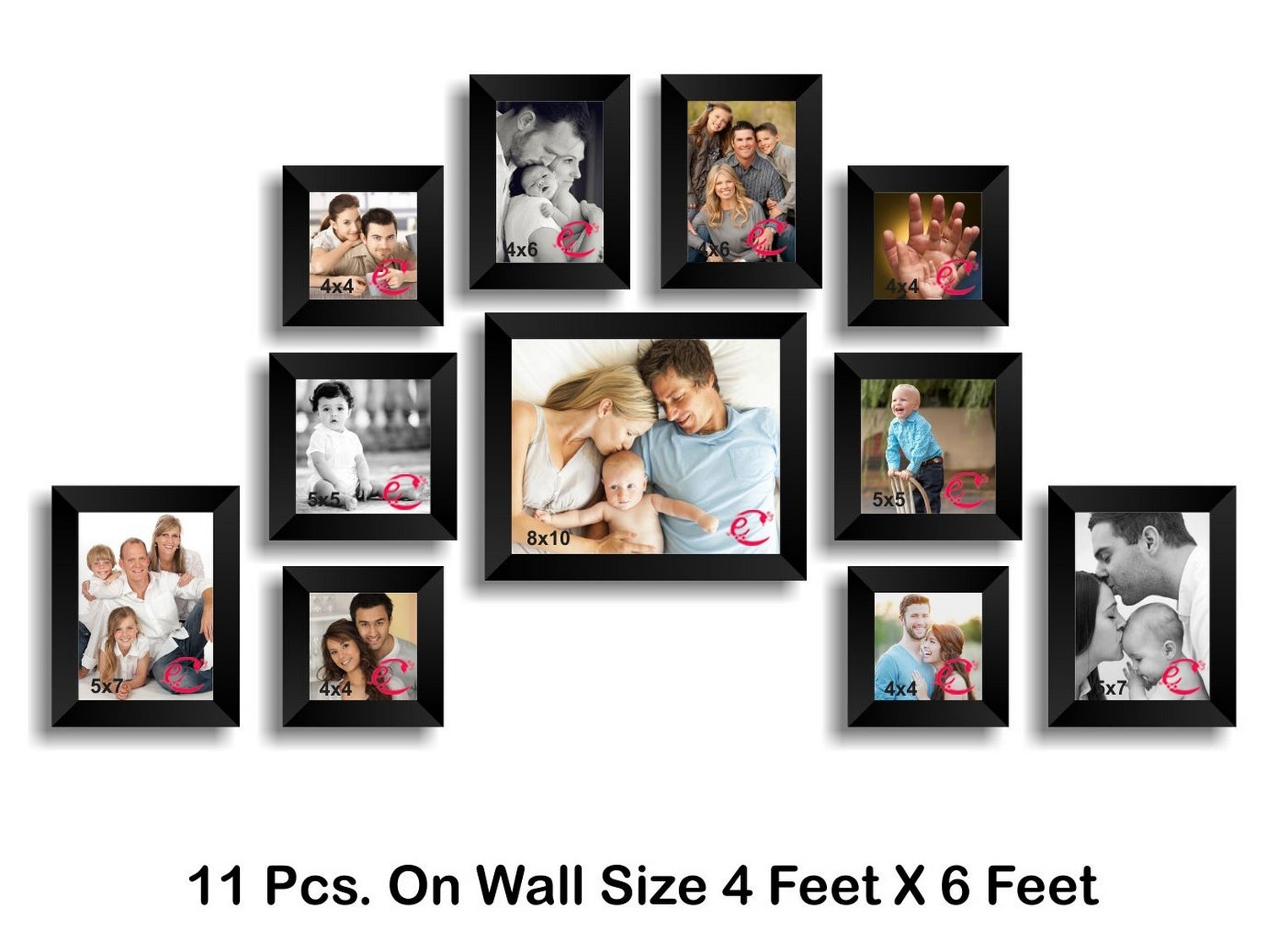 Memory Wall Collage Photo Frame Set of 11 individual photo frames 3