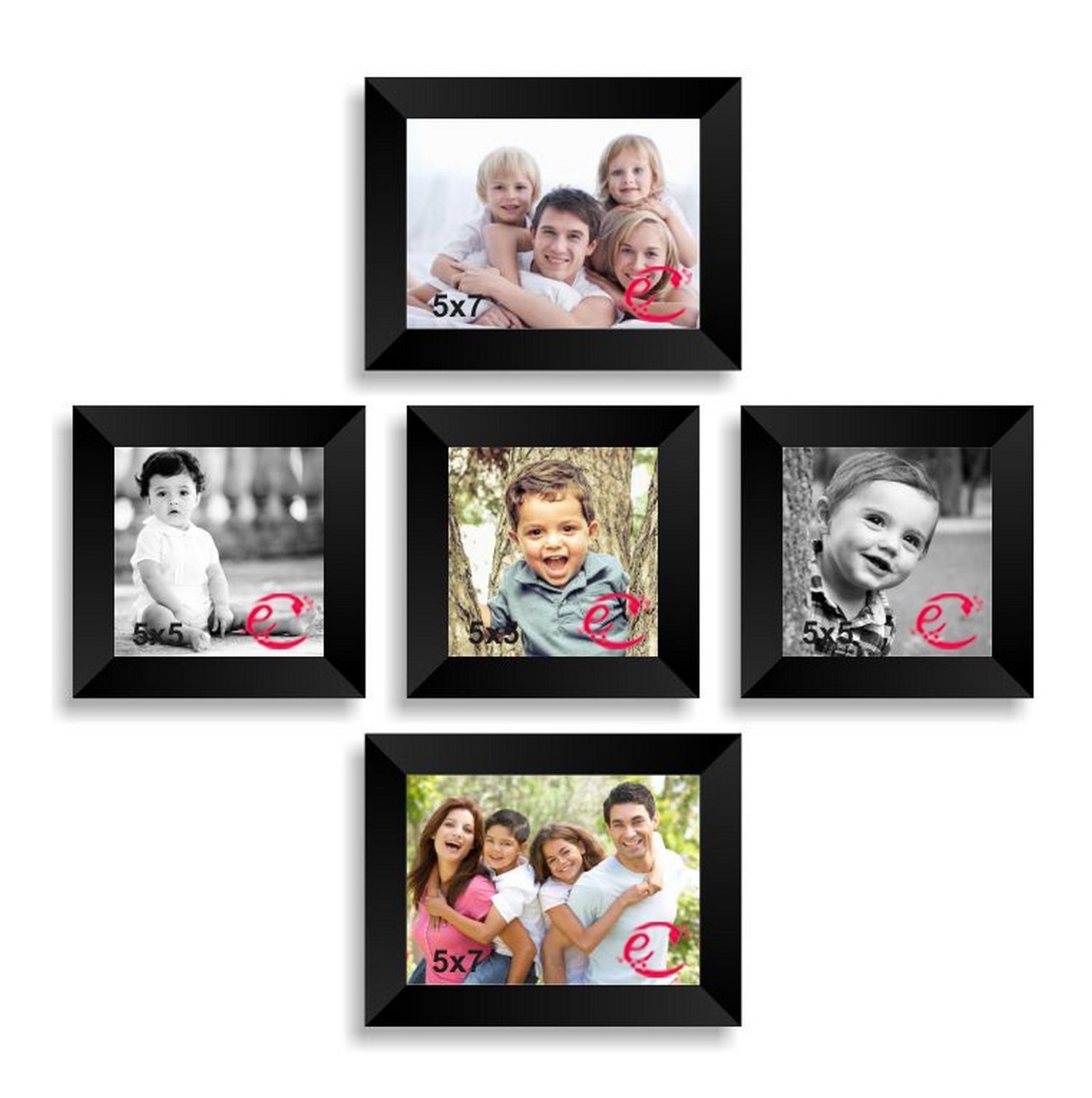 Memory Wall Collage Photo Frame Set of 5 individual photo frames