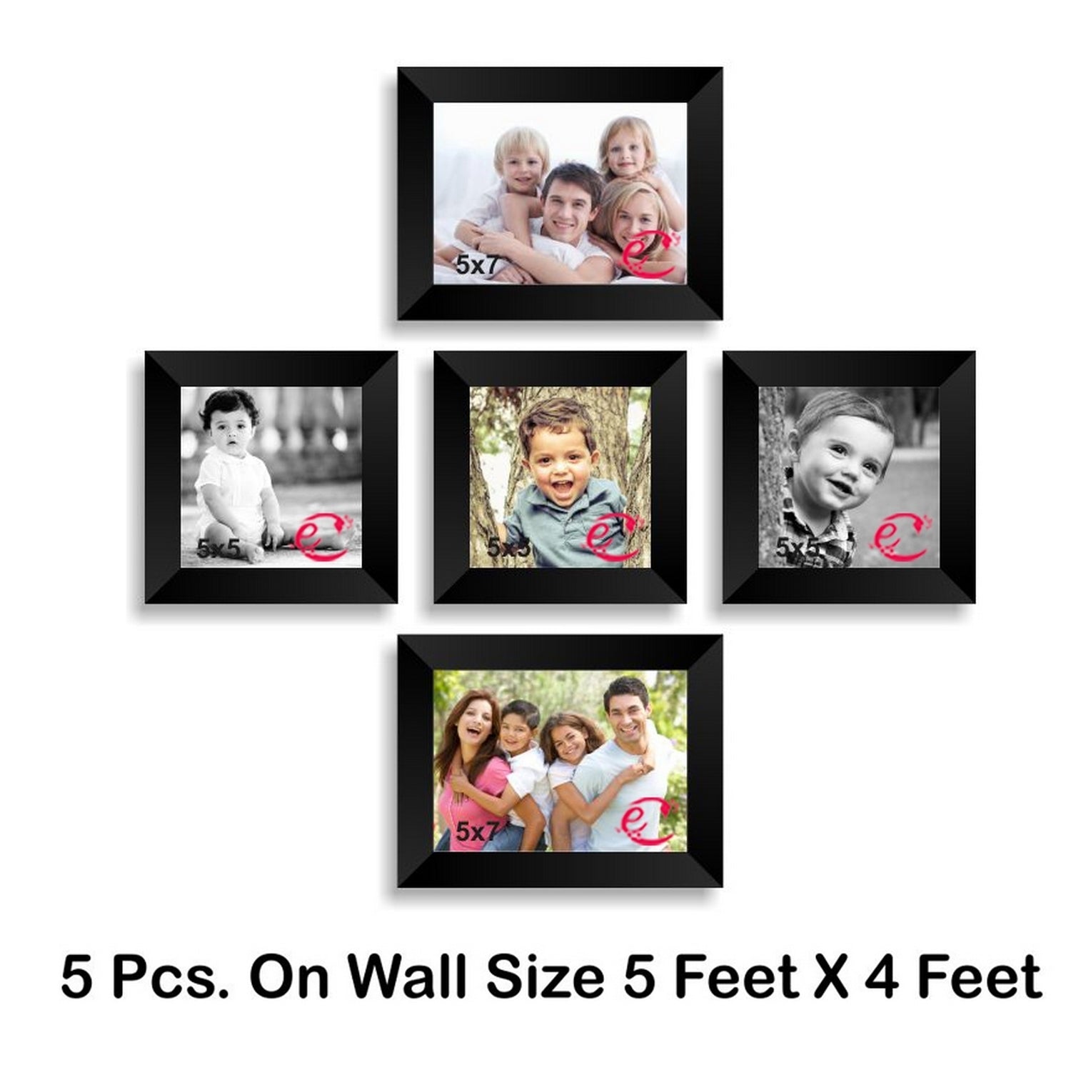 Memory Wall Collage Photo Frame Set of 5 individual photo frames 3
