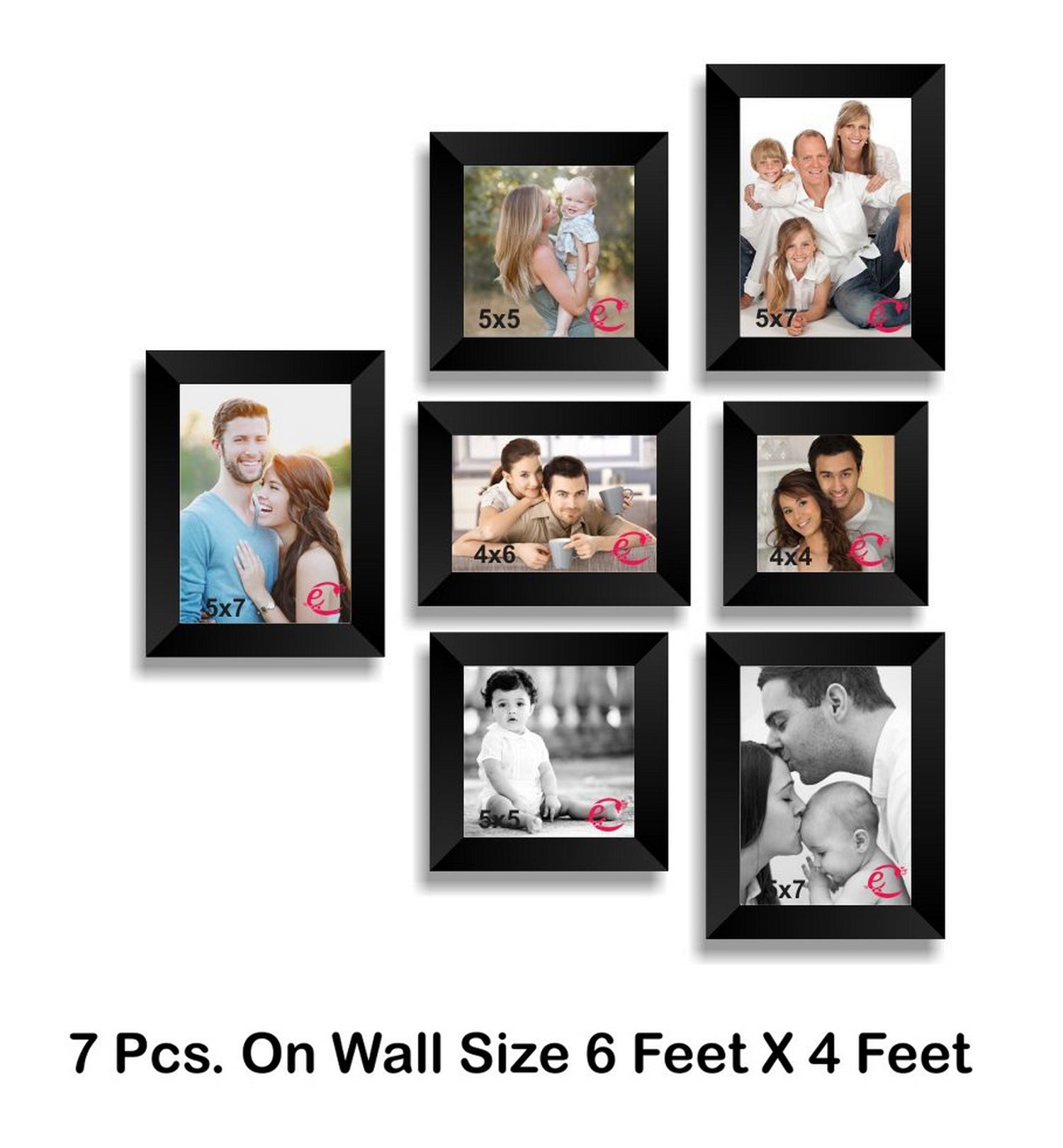 Memory Wall Collage Photo Frame Set of 7 individual photo frames 3