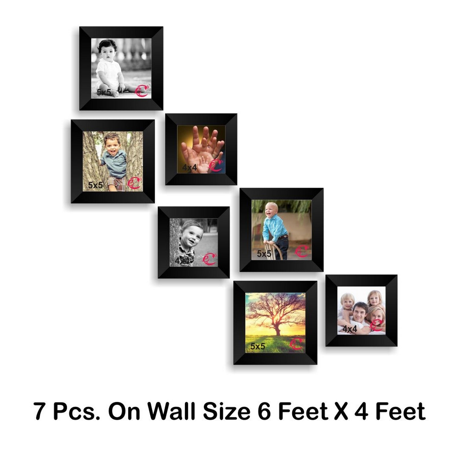 Memory Wall Collage Photo Frame Set of 7 individual photo frames 2