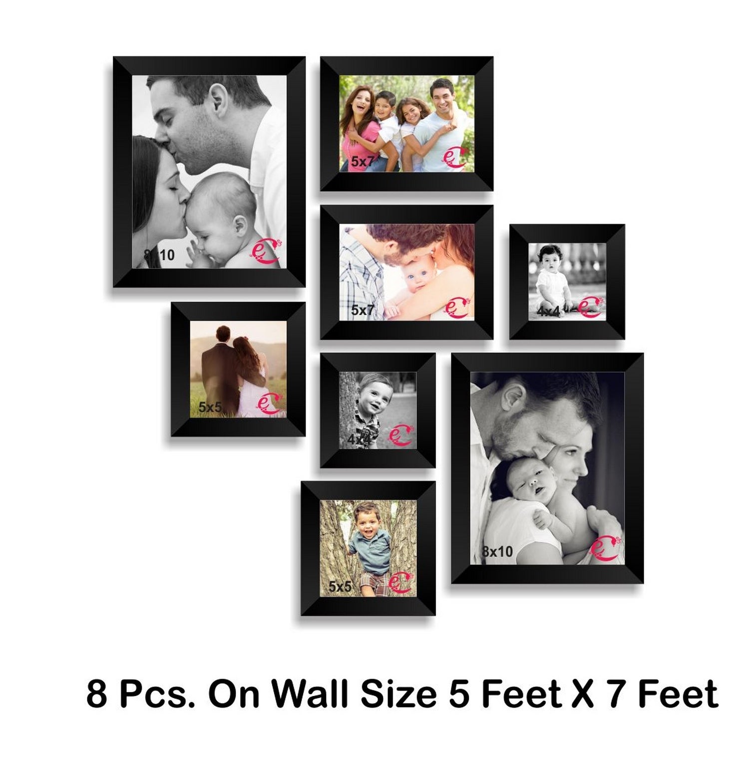 Memory Wall Collage Photo Frame Set of 8 individual photo frames 2