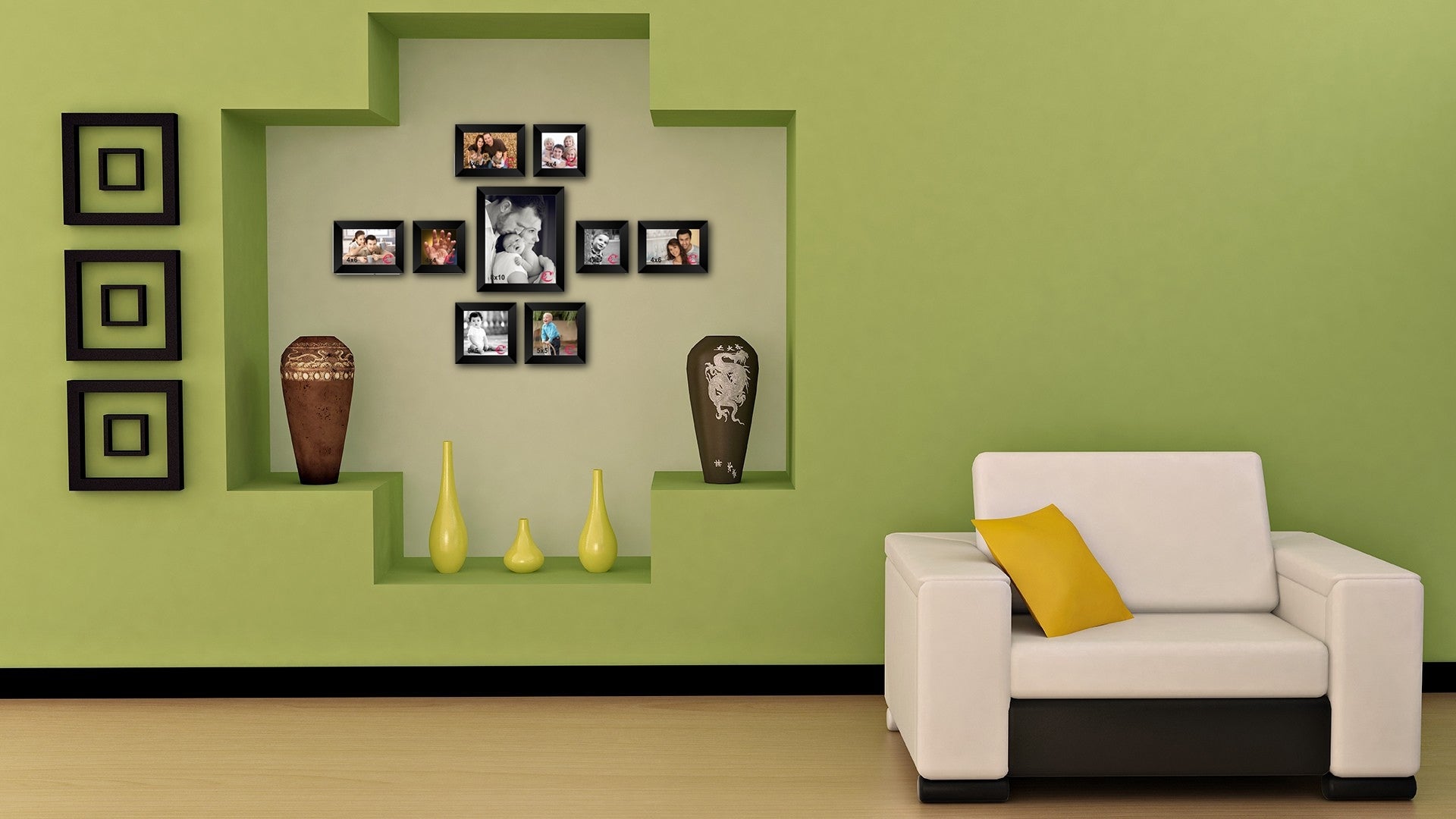 Memory Wall Collage Photo Frame Set of 9 individual photo frames 1