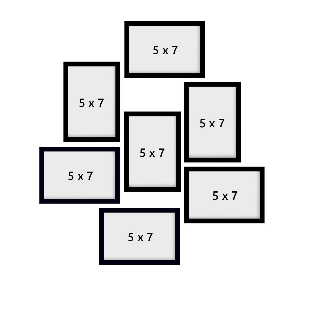 Memory Wall Collage Photo Frame - Set of 7 Photo Frames for 7 Photos of 5"x7" 3
