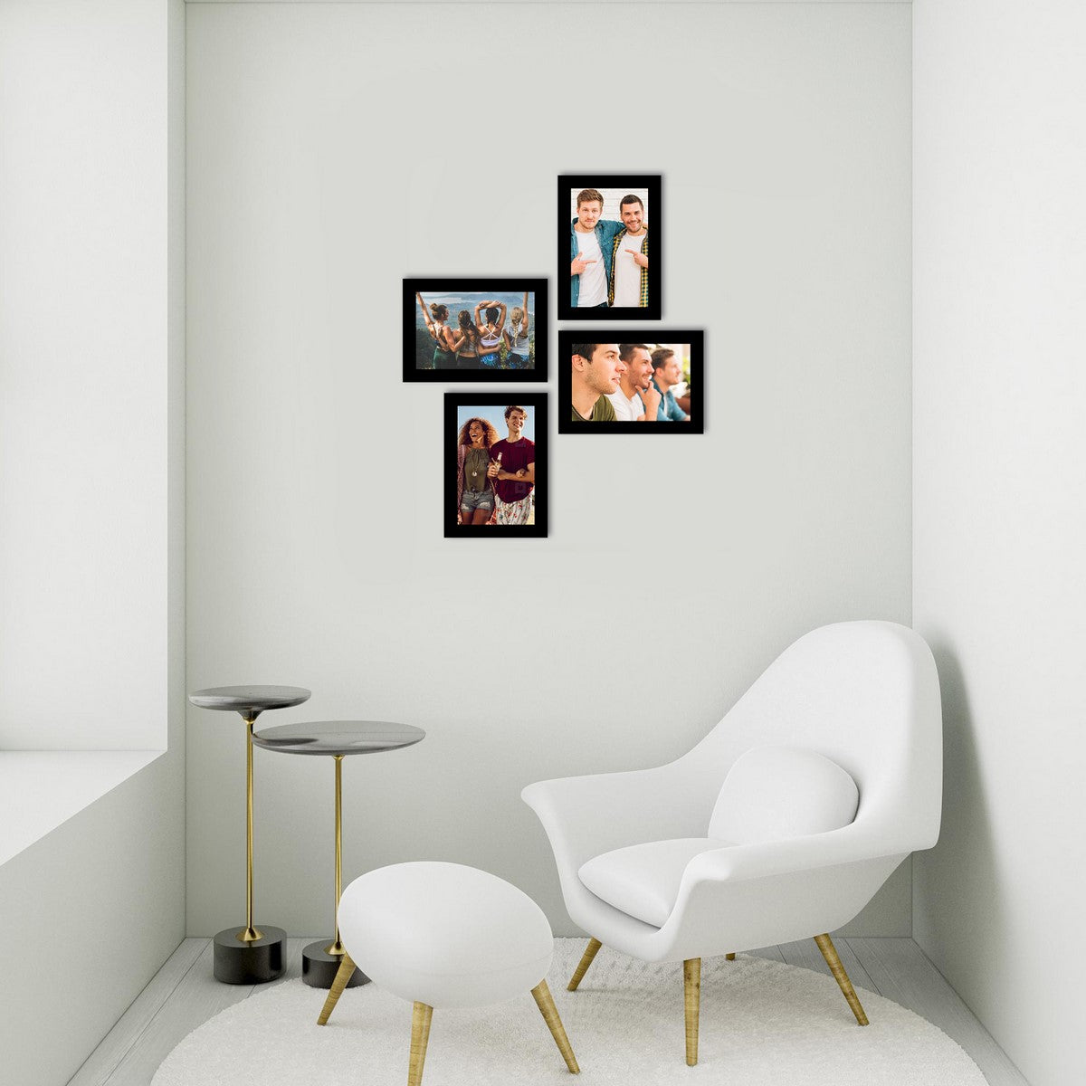Memory Wall Collage Photo Frame - Set of 4 Photo Frames for 4 Photos of 5"x7" 2