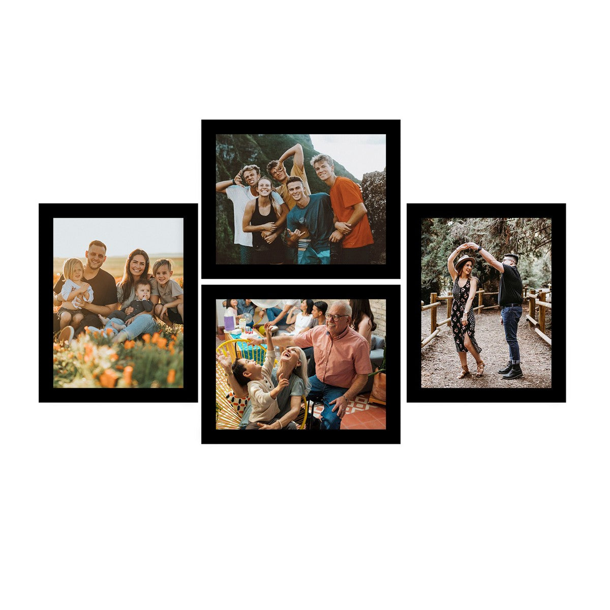 Memory Wall Collage Photo Frame - Set of 4 Photo Frames for 4 Photos of 8"x10"