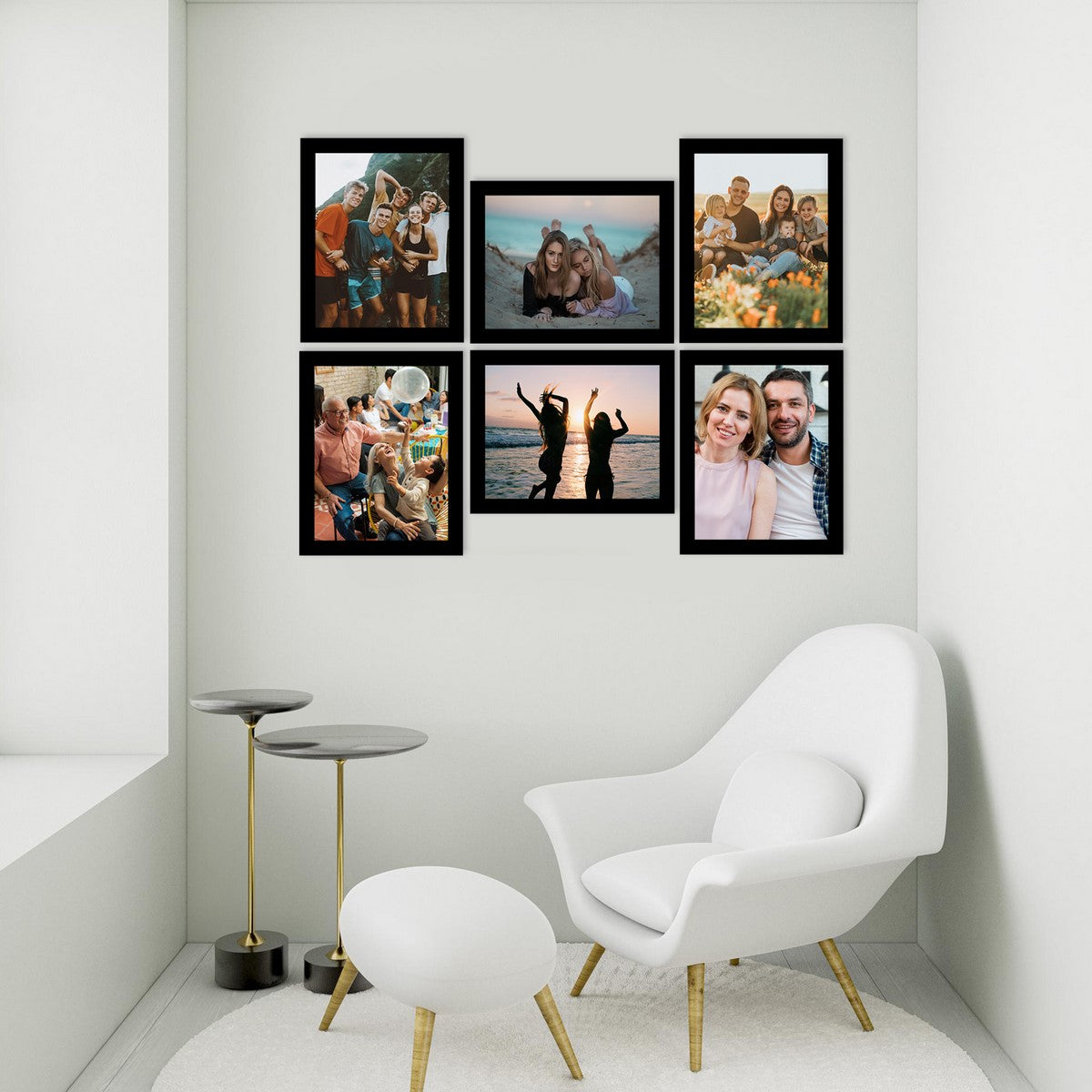 Memory Wall Collage Photo Frame - Set of 6 Photo Frames for 6 Photos of 8"x10" 2