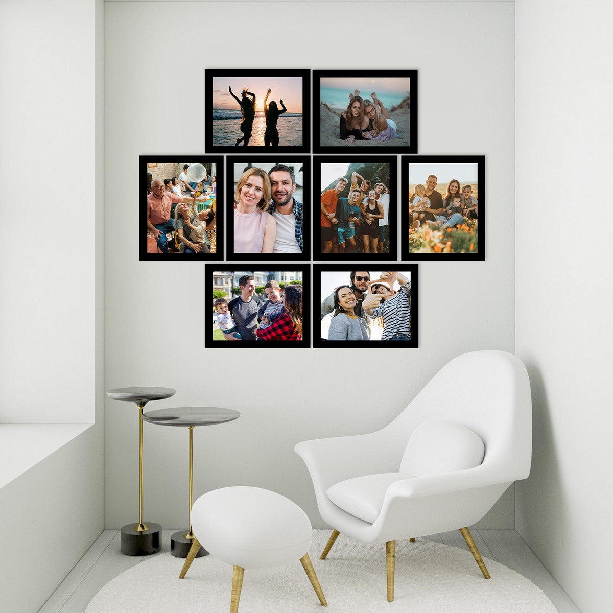 Memory Wall Collage Photo Frame - Set of 8 Photo Frames for 8 Photos of 8"x10" 2