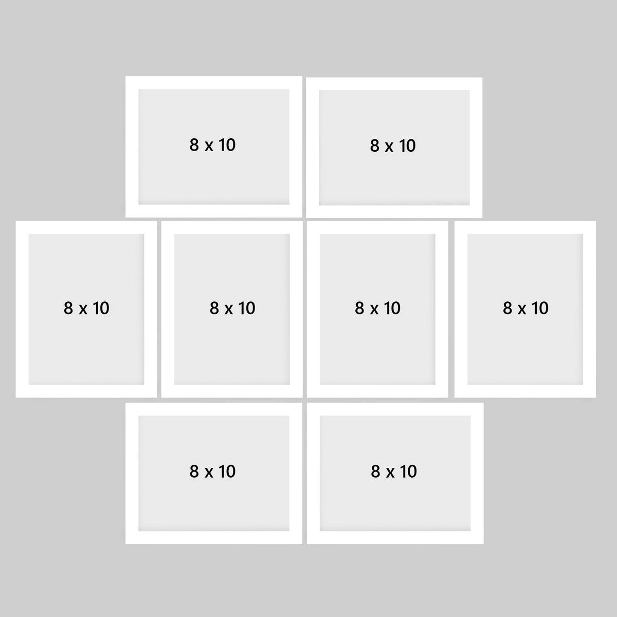 Memory Wall Collage Photo Frame - Set of 8 Photo Frames for 8 Photos of 8"x10" 3