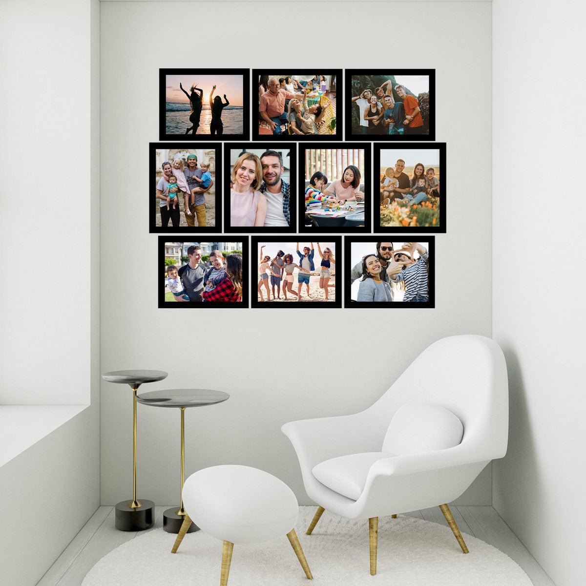 Memory Wall Collage Photo Frame - Set of 10 Photo Frames for 10 Photos of 8"x10" 2