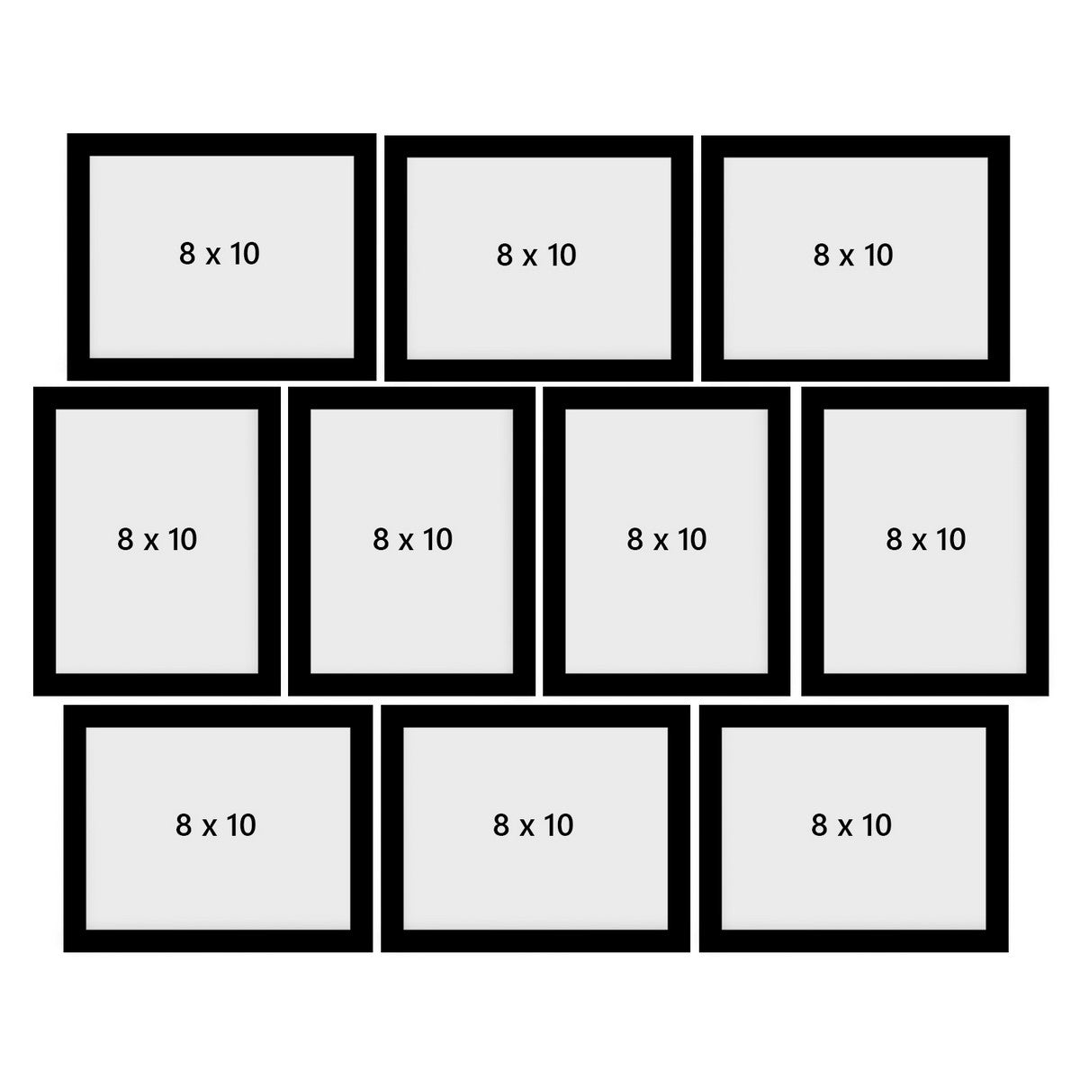 Memory Wall Collage Photo Frame - Set of 10 Photo Frames for 10 Photos of 8"x10" 3