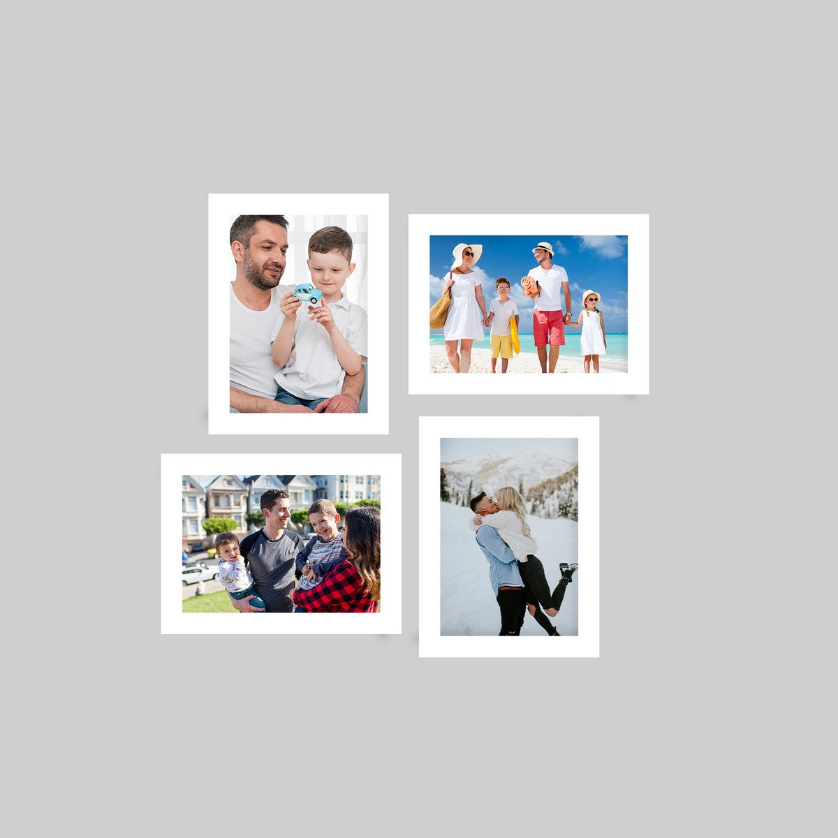 Memory Wall Collage Photo Frame - Set of 4 Photo Frames for 4 Photos of 6"x8"