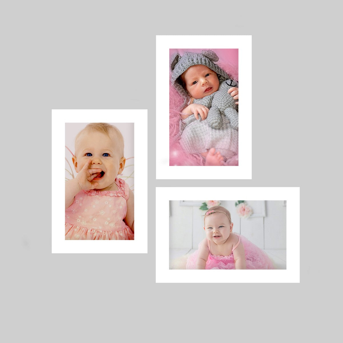 Memory Wall Collage Photo Frame - Set of 3 Photo Frames for 3 Photos of 4"x6"