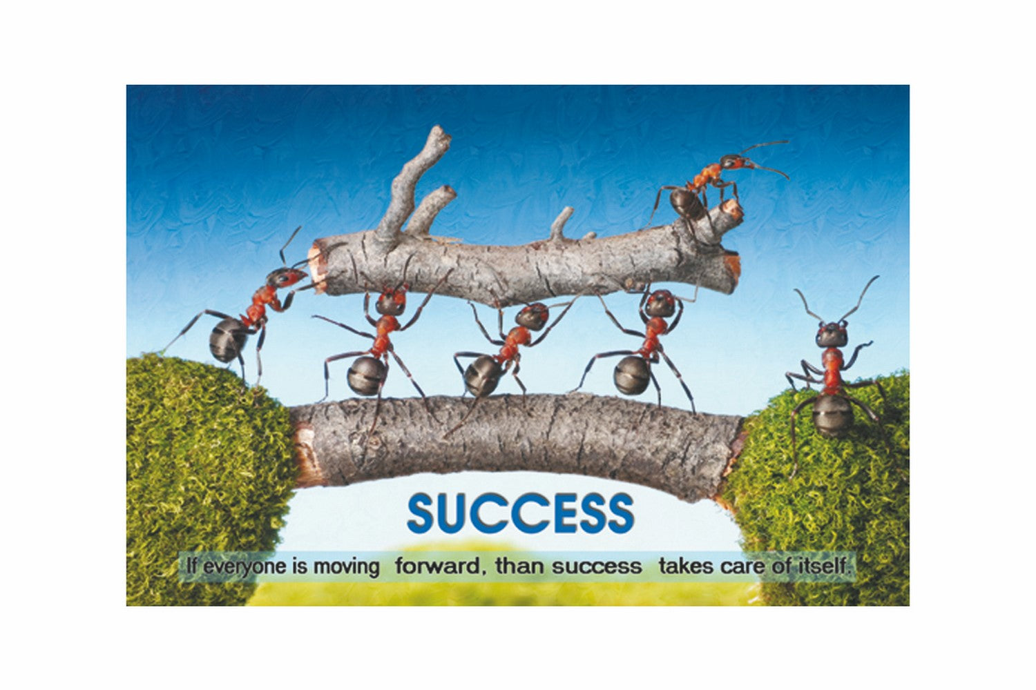 Success Theme Design Self Adhesive Sparkle Coated Painting without frame 1