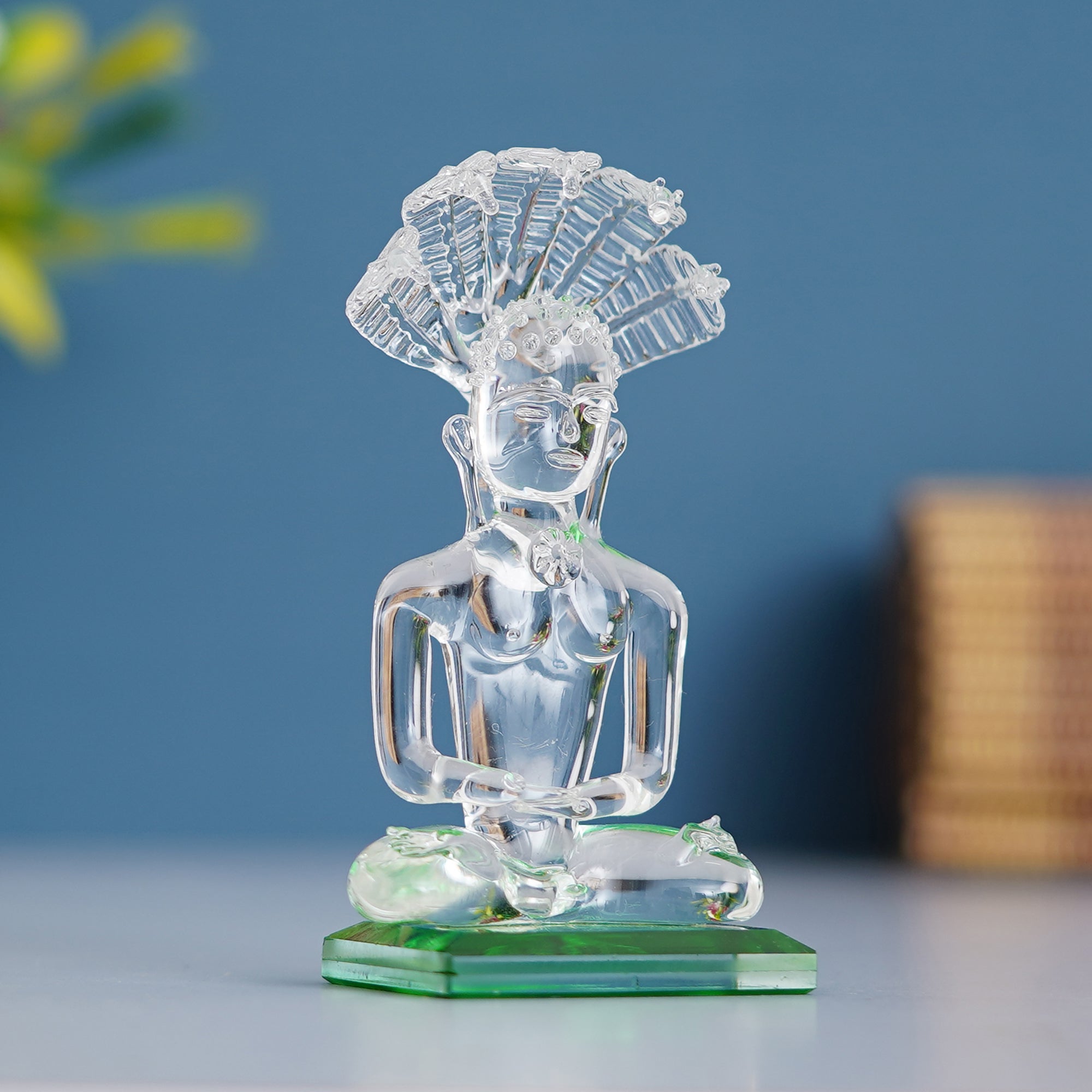 Lord Parshavnath Crystal Statue for Home and Car Dashboard 4