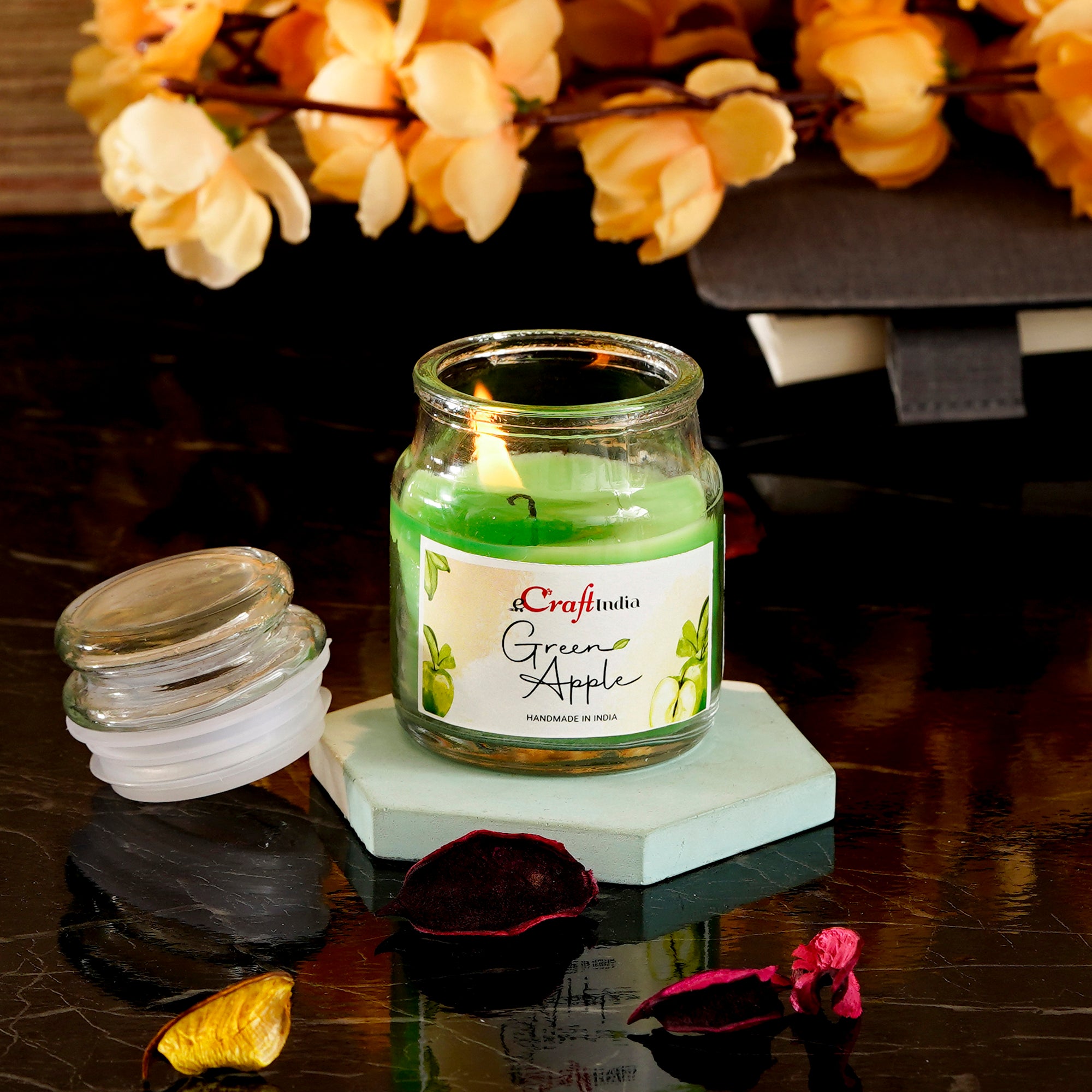 Green Apple Scented Jar Candle