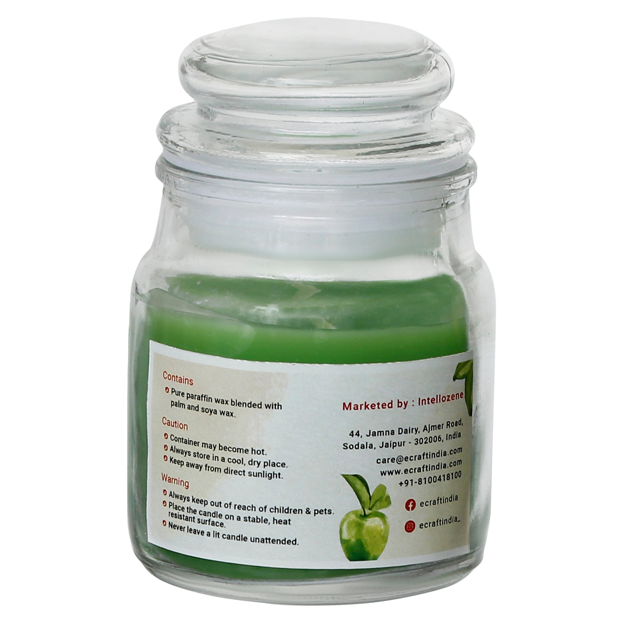 Green Apple Scented Jar Candle 4