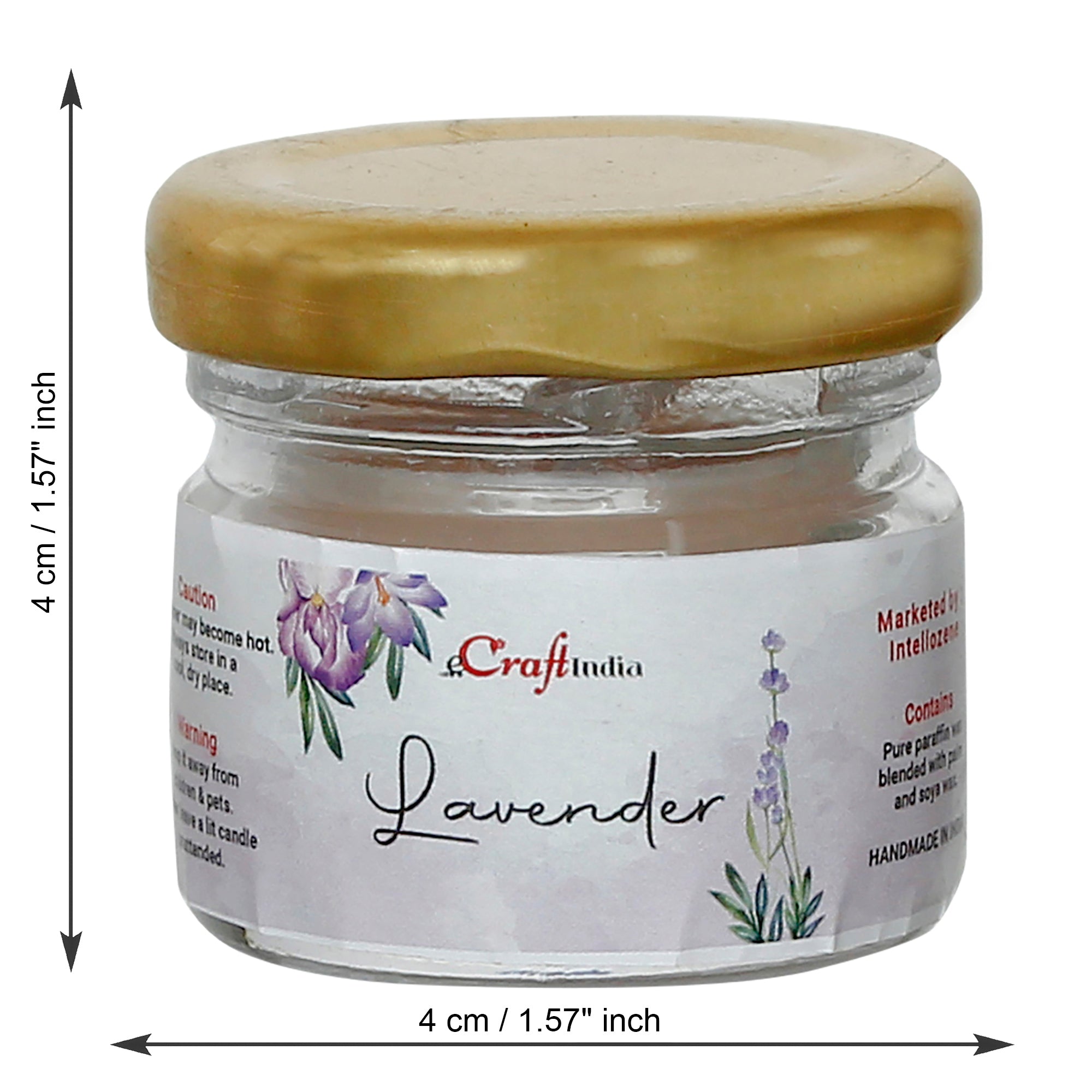 Set Of 5 Mini Jar Lavender Scented Candles 3
